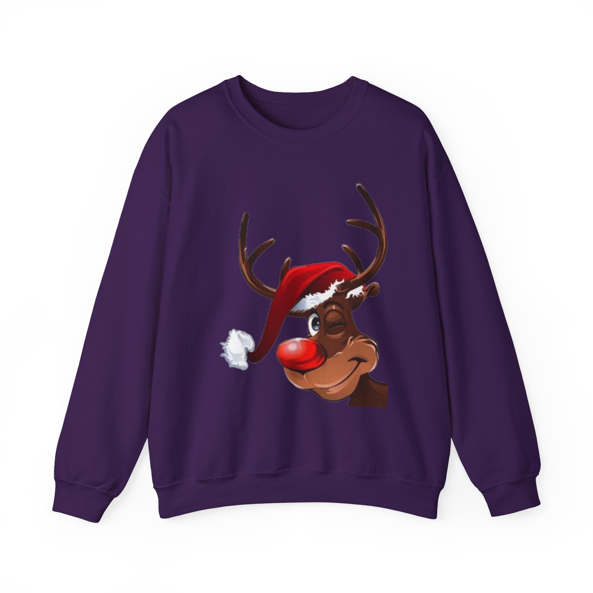 Festive Reindeer Unisex Heavy Blend™ Crewneck Sweatshirt