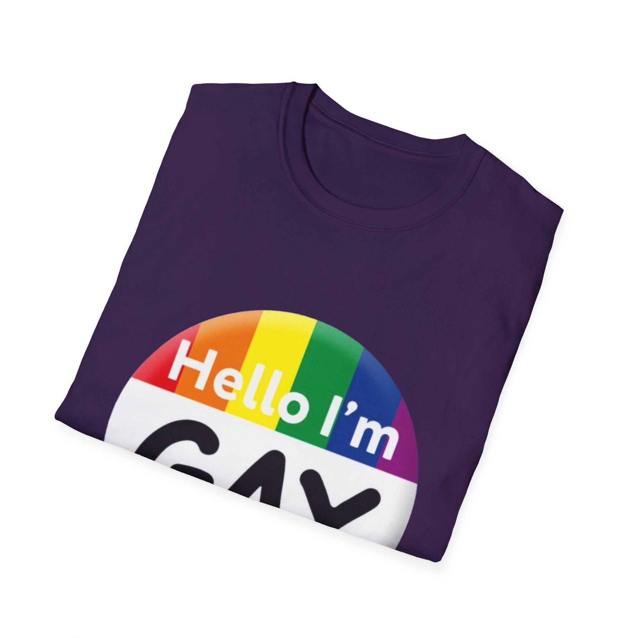 Hello I'm Gay Unisex Softstyle T-Shirt