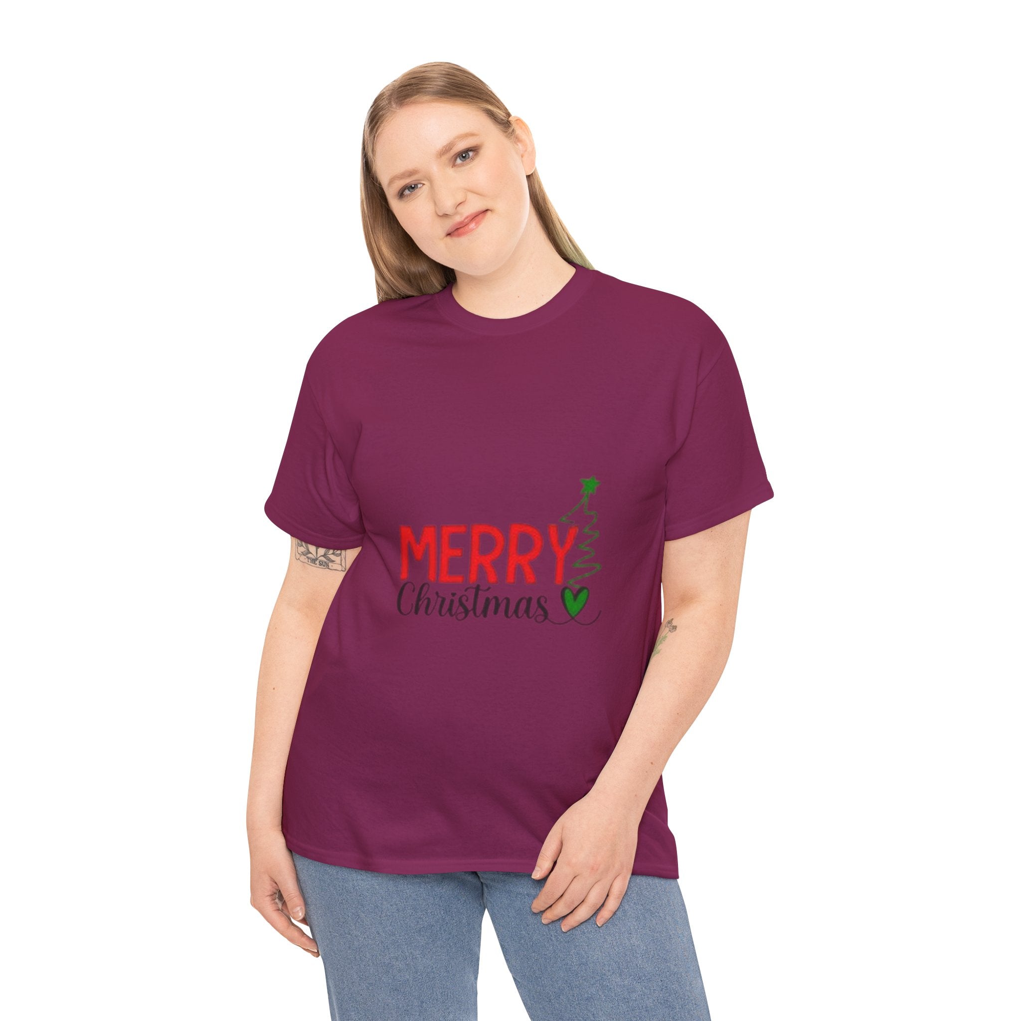 Merry Christmas Unisex Heavy Cotton T-Shirt