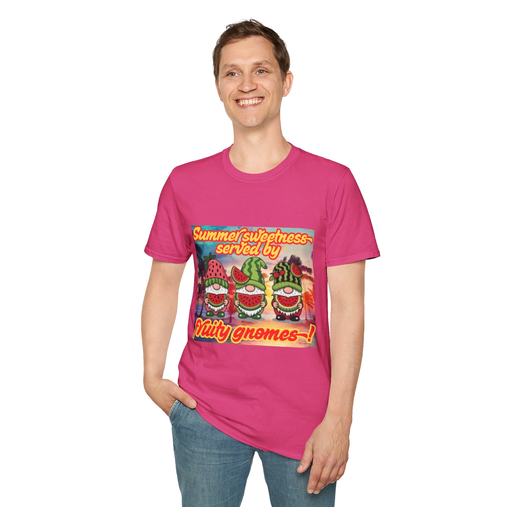 Summer Sweetness Served By Fruity Gnomes Unisex Softstyle T-Shirt