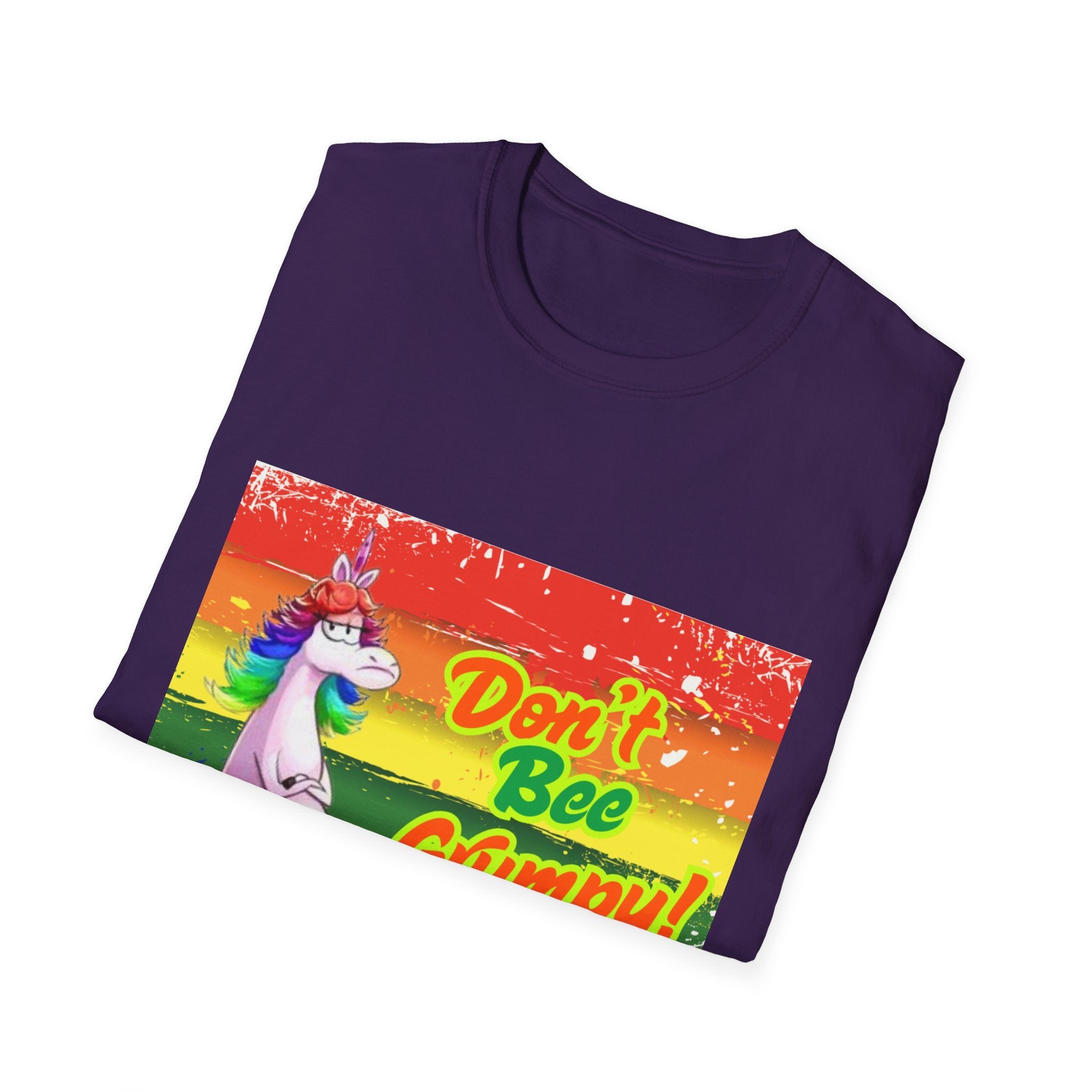 Don't Bee Grumpy Rainbow Unisex Softstyle T-Shirt