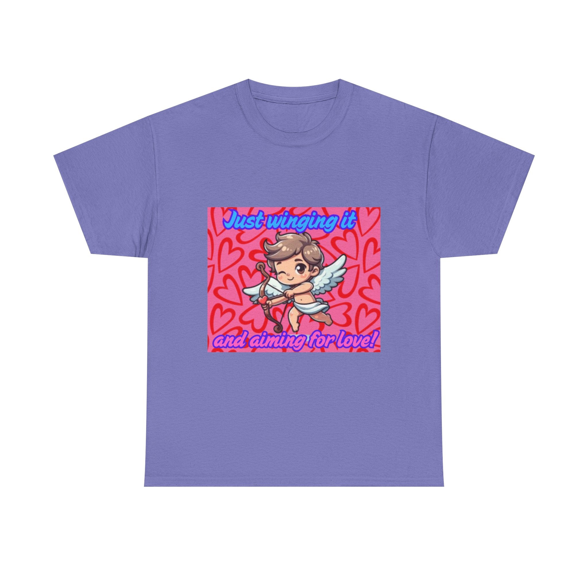 Just Winging It And Aiming For Love Unisex Heavy Cotton T-Shirt