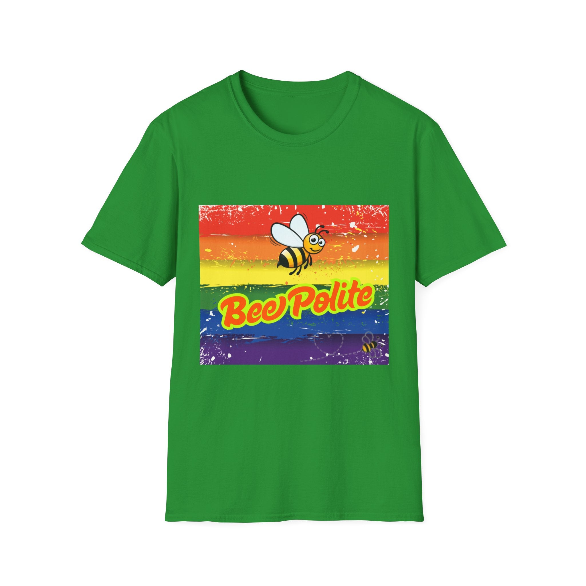 Bee Polite Rainbow Unisex Softstyle T-Shirt
