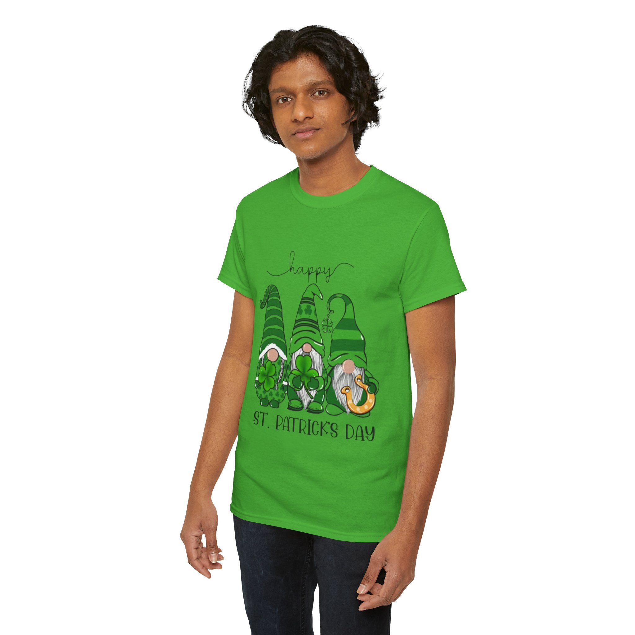 Happy St. Patrick’s Day Gnome Unisex Heavy Cotton T-Shirt