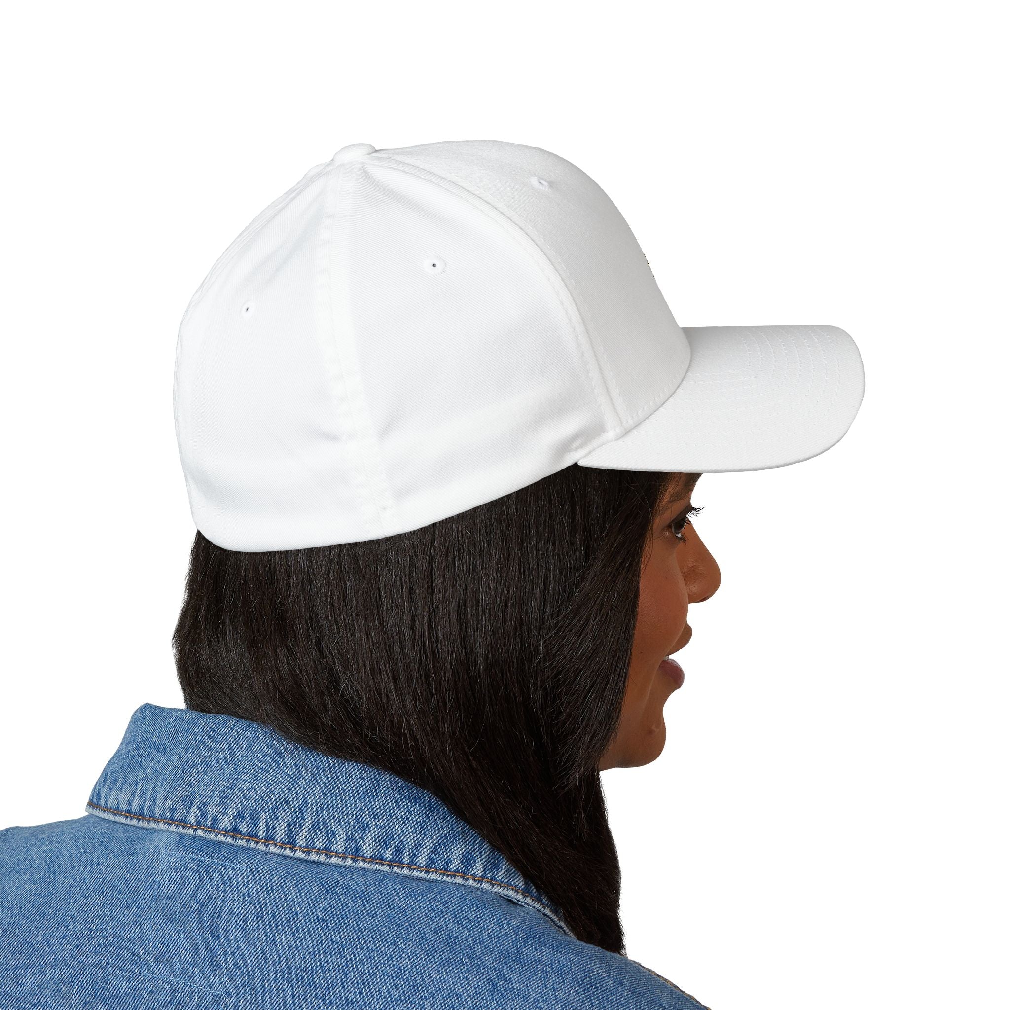 Bee Positive Closed-Back Structured Embroidered Cap