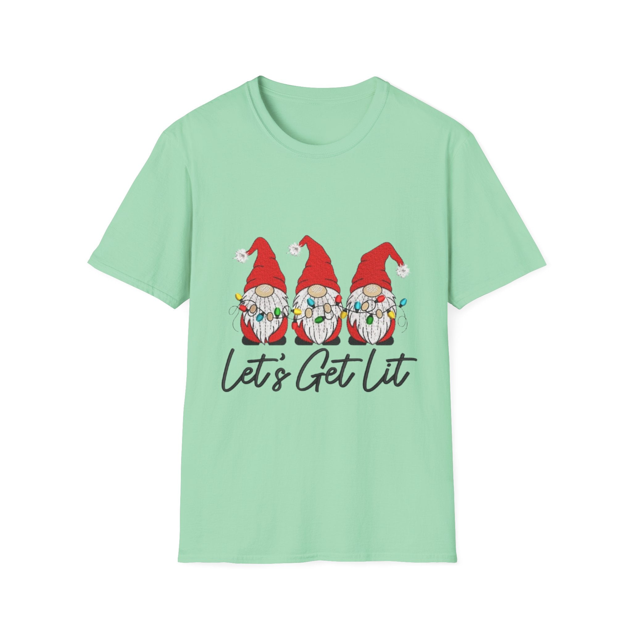 Let's Get Lit Gnome Unisex Softstyle T-Shirt