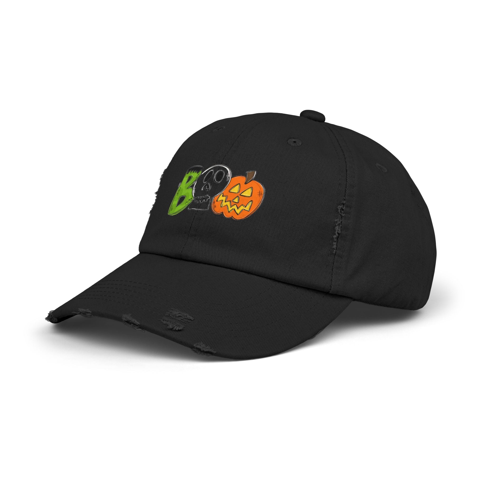 Halloween BOO Unisex Distressed Cap
