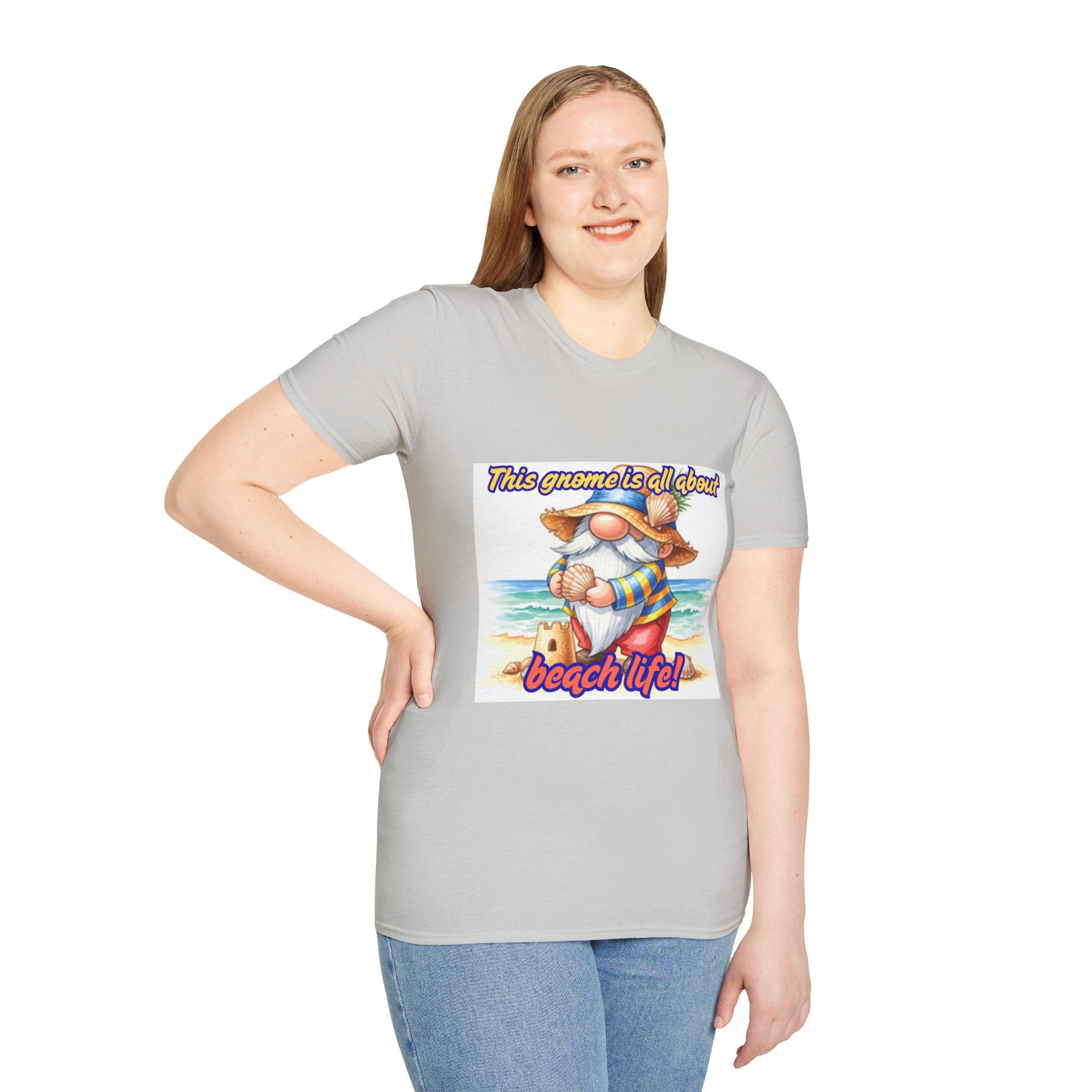 This Gnome Is All About Beach Life! Unisex Softstyle T-Shirt