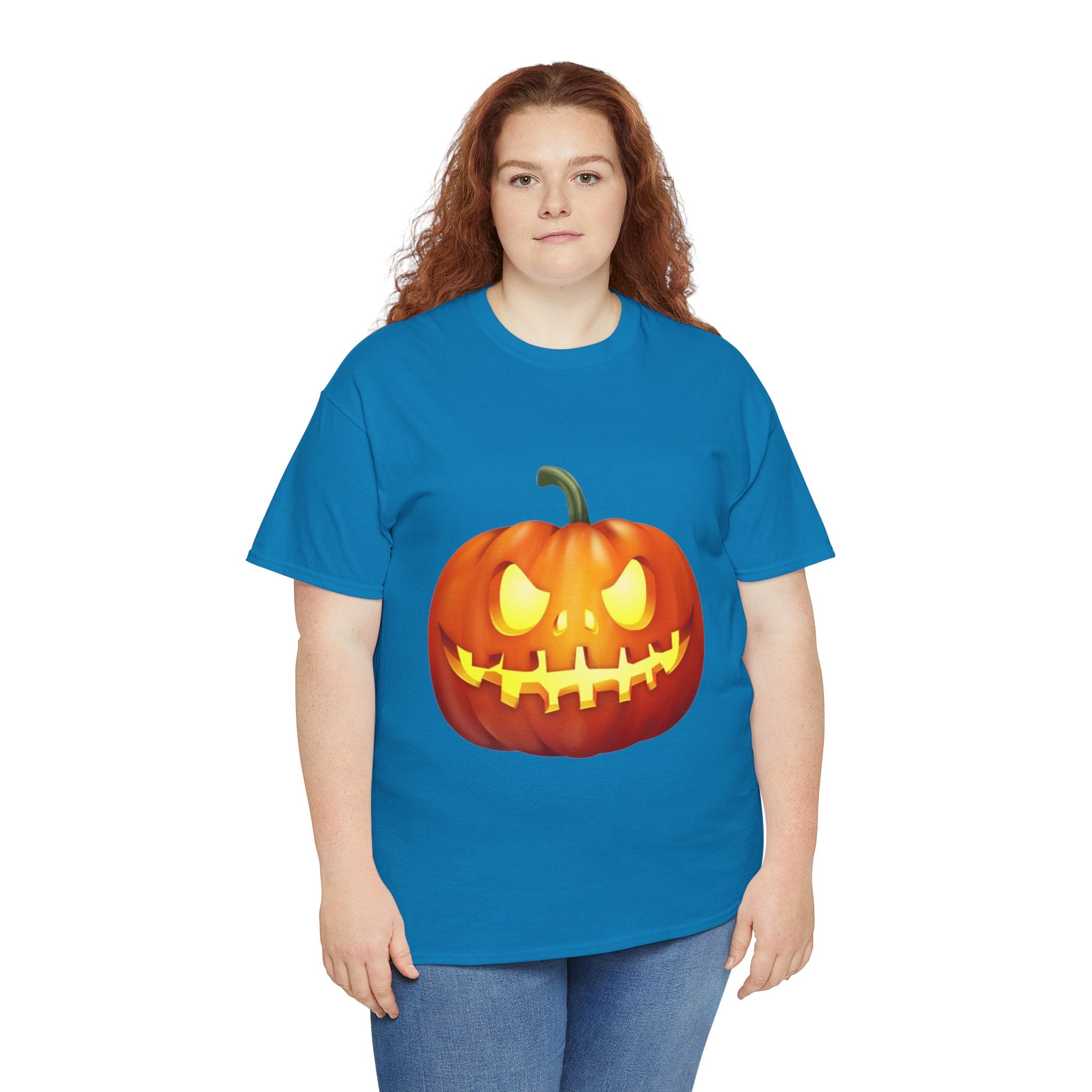 Halloween Pumpkin Unisex Heavy Cotton T-Shirt