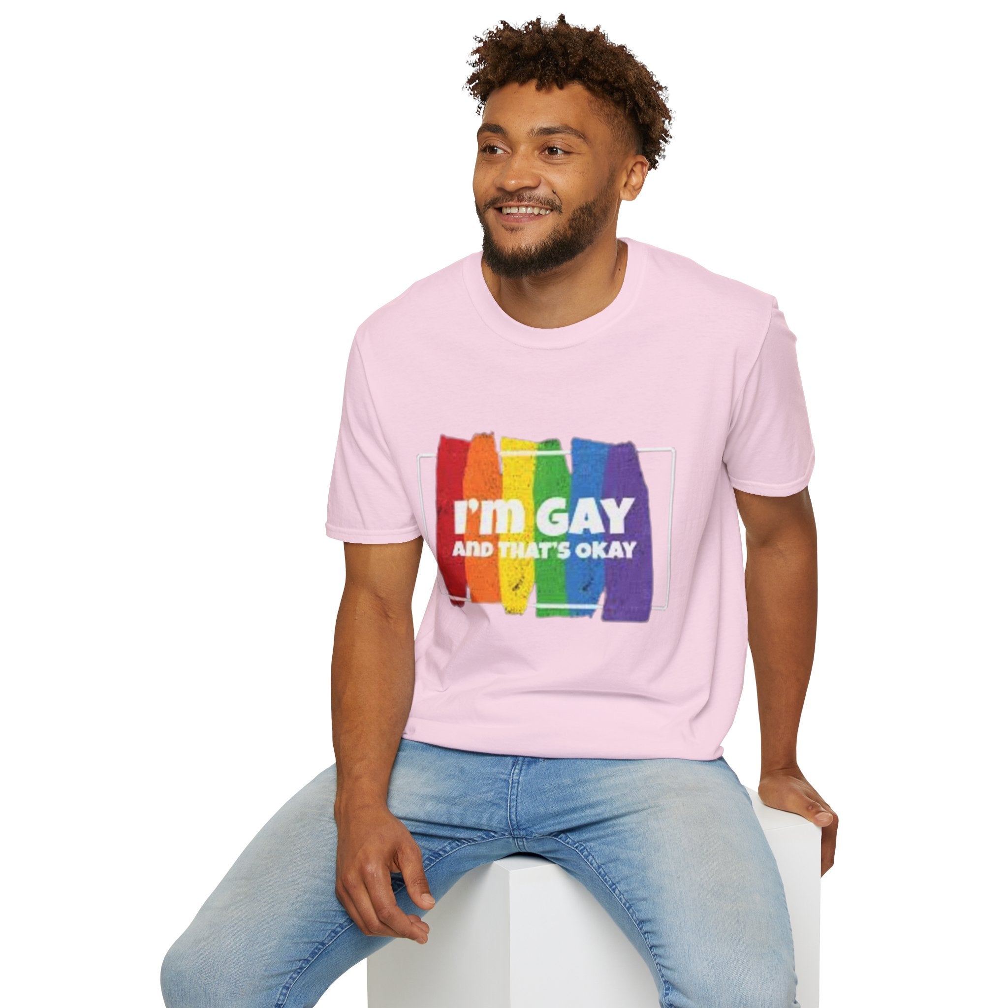 I'm GAY And That's Okay Unisex Softstyle T-Shirt
