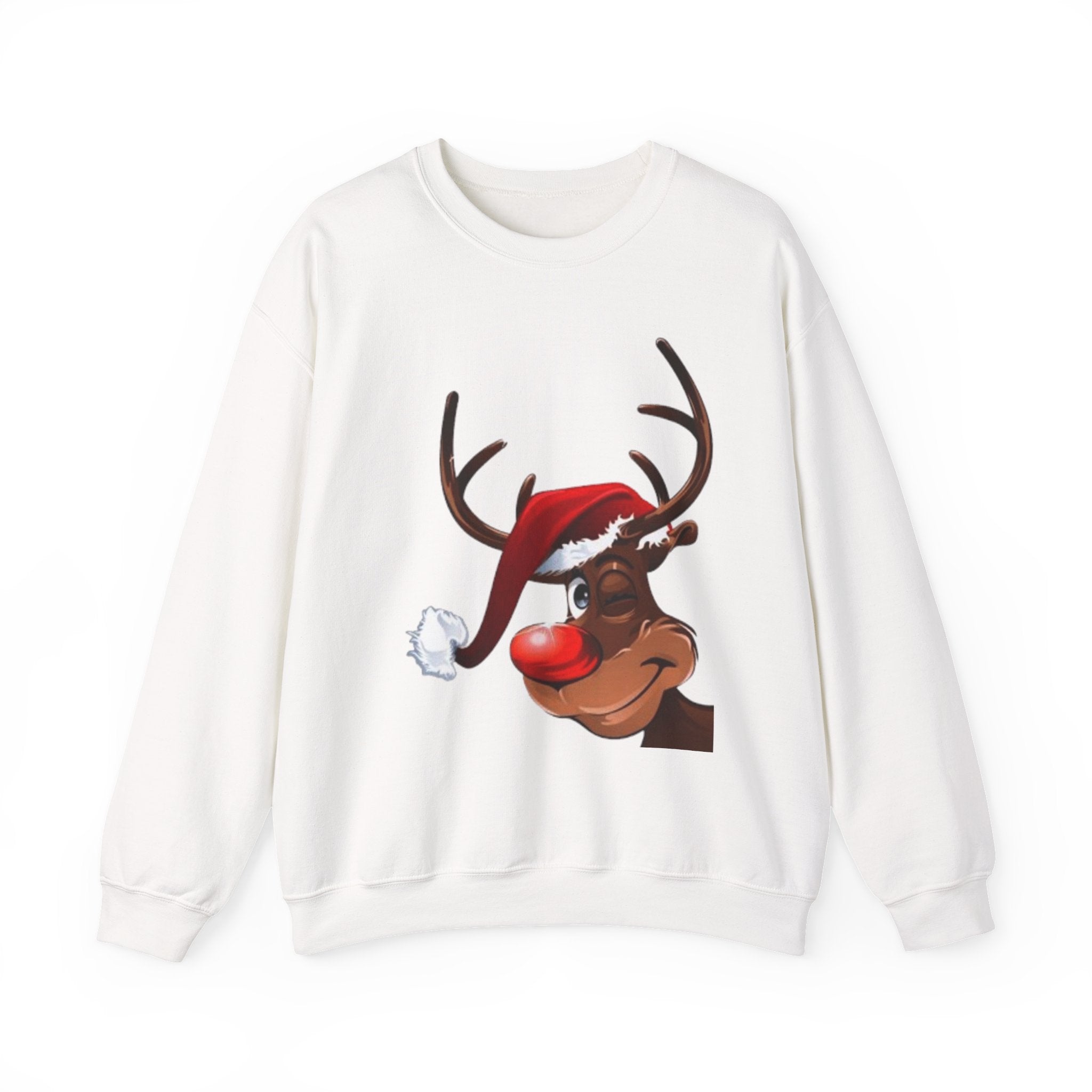 Festive Reindeer Unisex Heavy Blend™ Crewneck Sweatshirt
