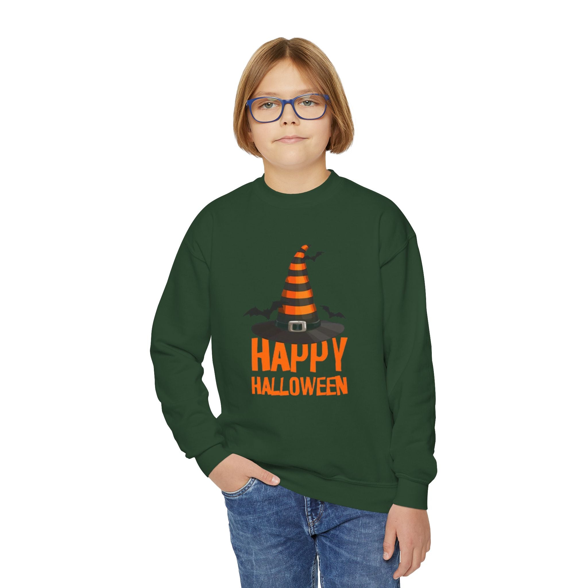 Happy Halloween Youth Crewneck Sweatshirt