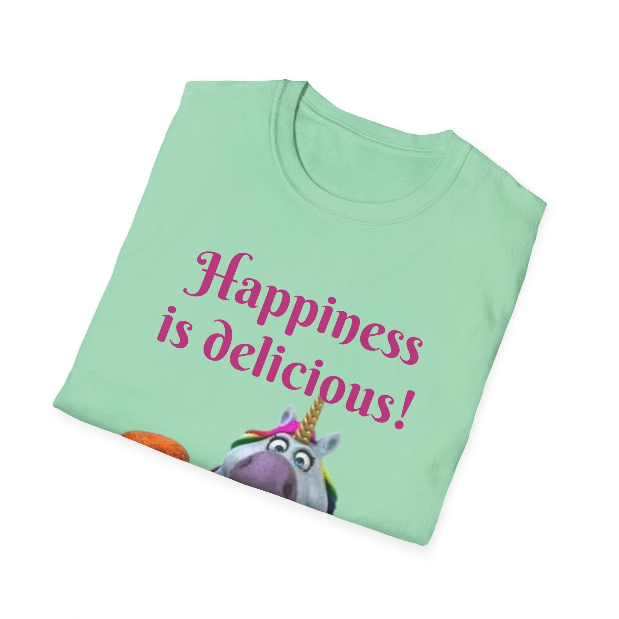 Happiness Is Delicious Unicorn Unisex Softstyle T-Shirt
