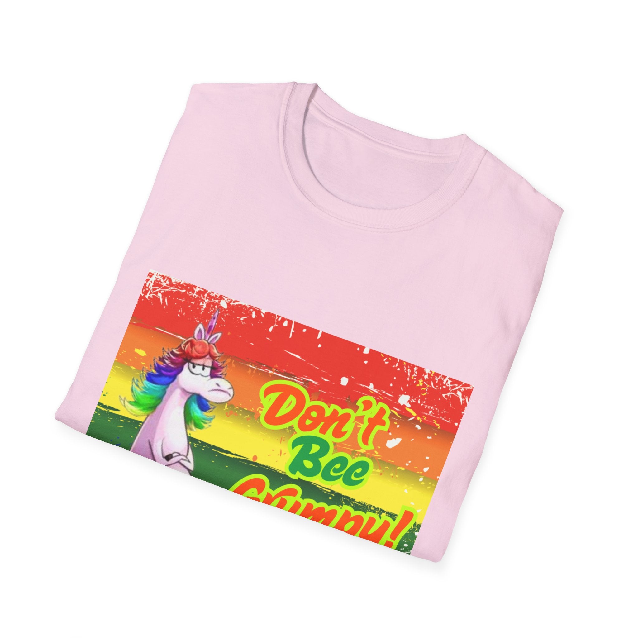 Don't Bee Grumpy Rainbow Unisex Softstyle T-Shirt