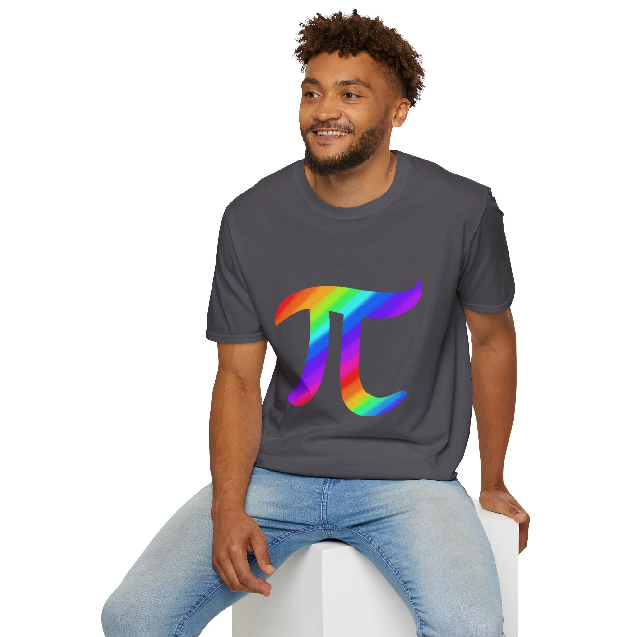 Rainbow Pi Symbol Unisex Softstyle T-Shirt