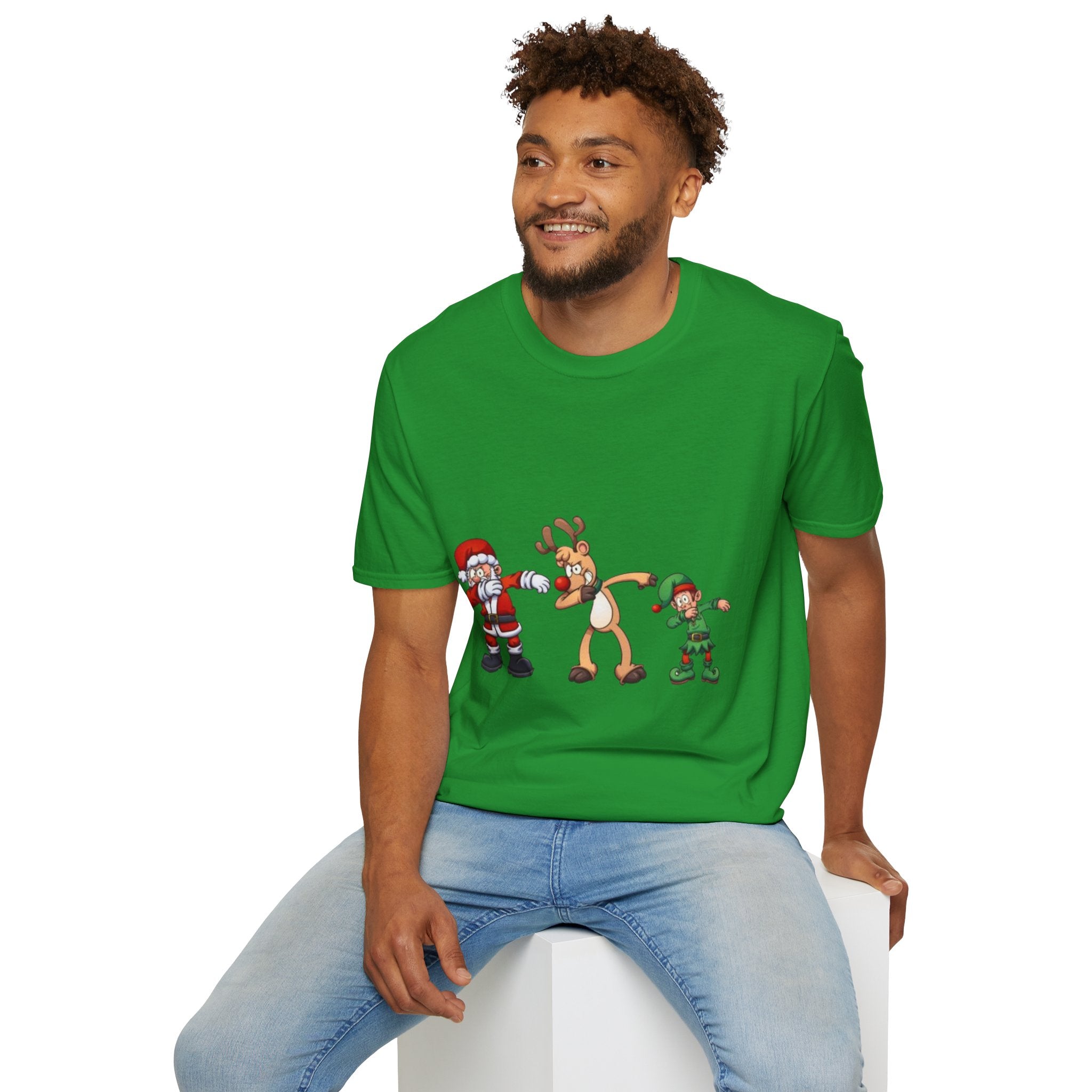 Dabbing Christmas Unisex Softstyle T-Shirt