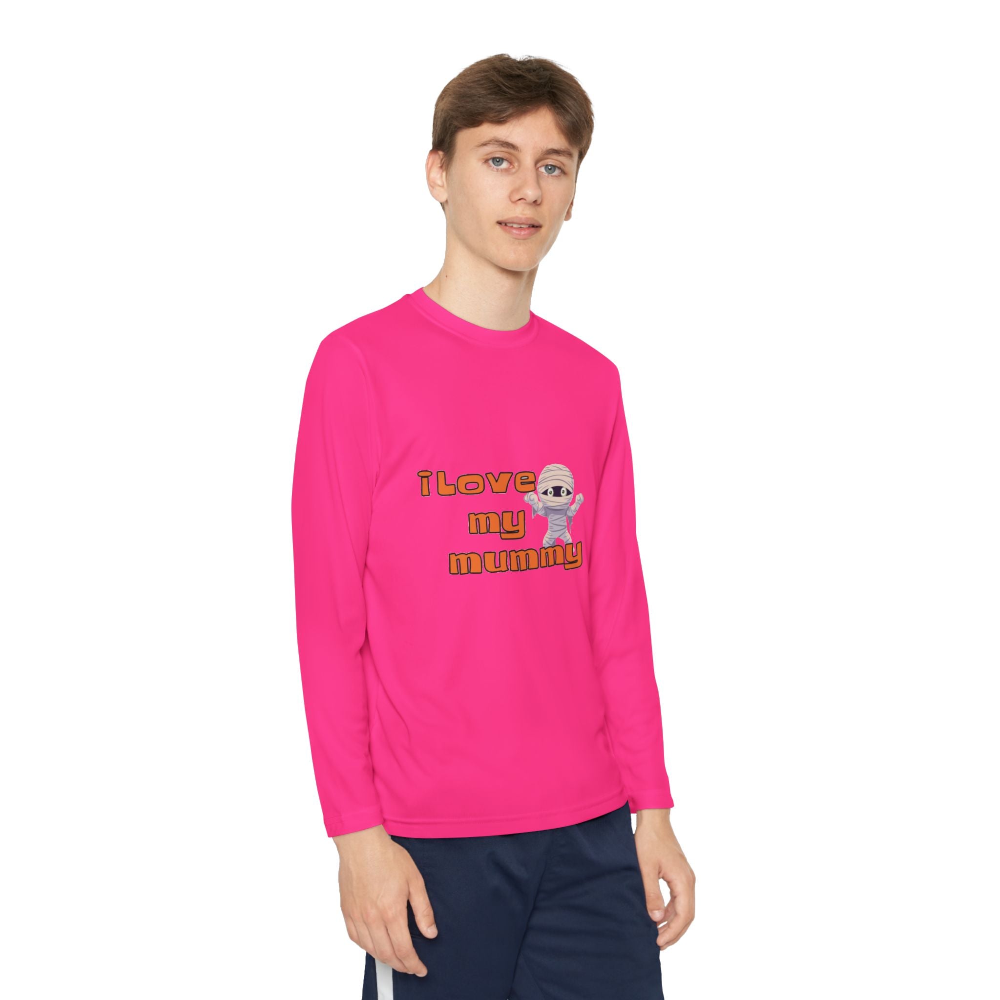 I Love My Mummy Youth Long Sleeve Competitor T-Shirt
