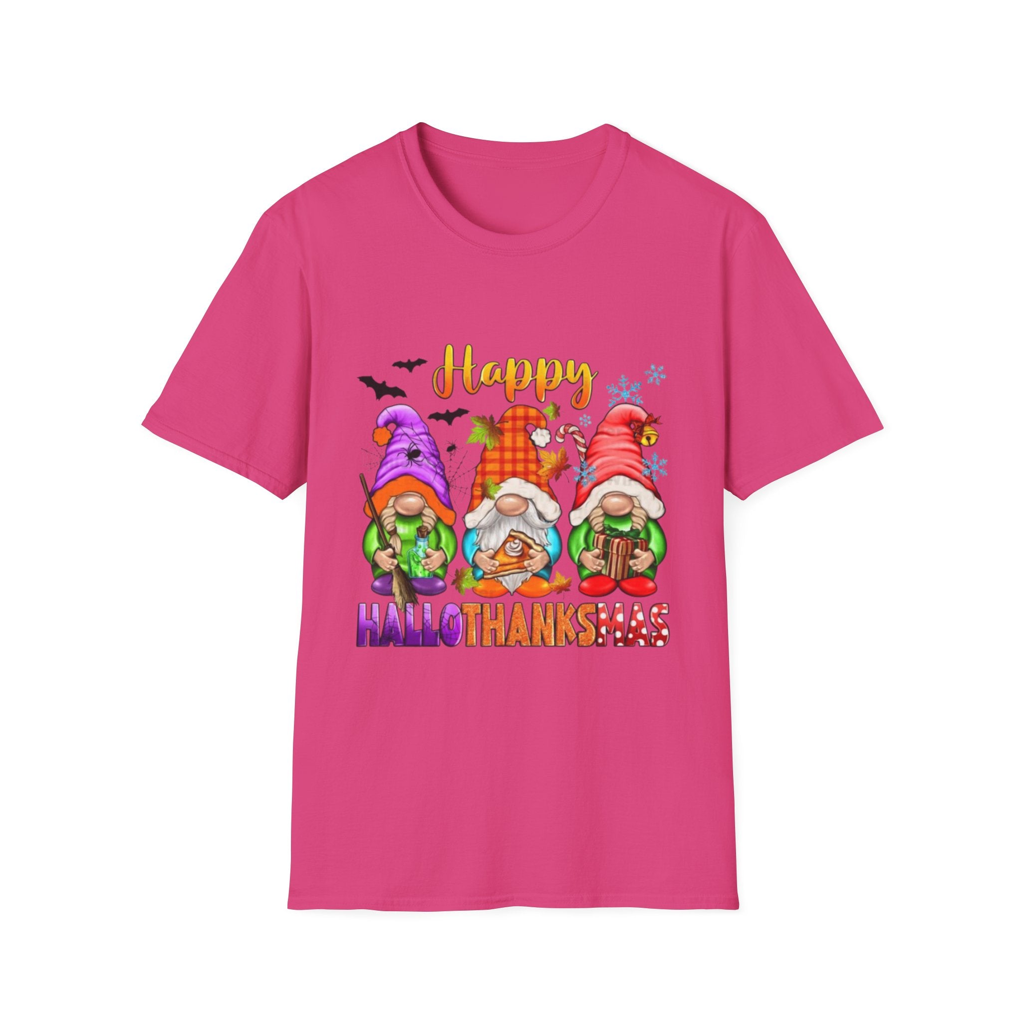 Happy Hallothanksmas Gnome Unisex Softstyle T-Shirt