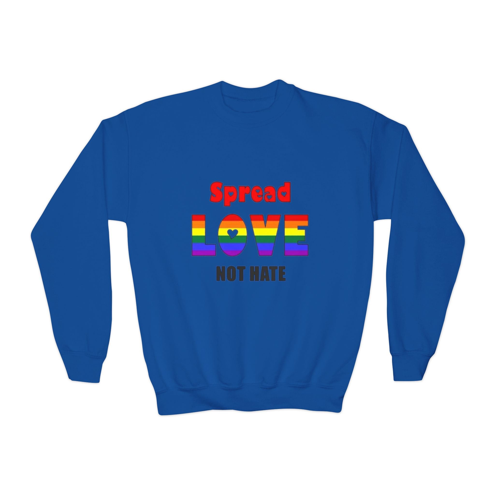 Spread Love Not Hate Youth Crewneck Sweatshirt
