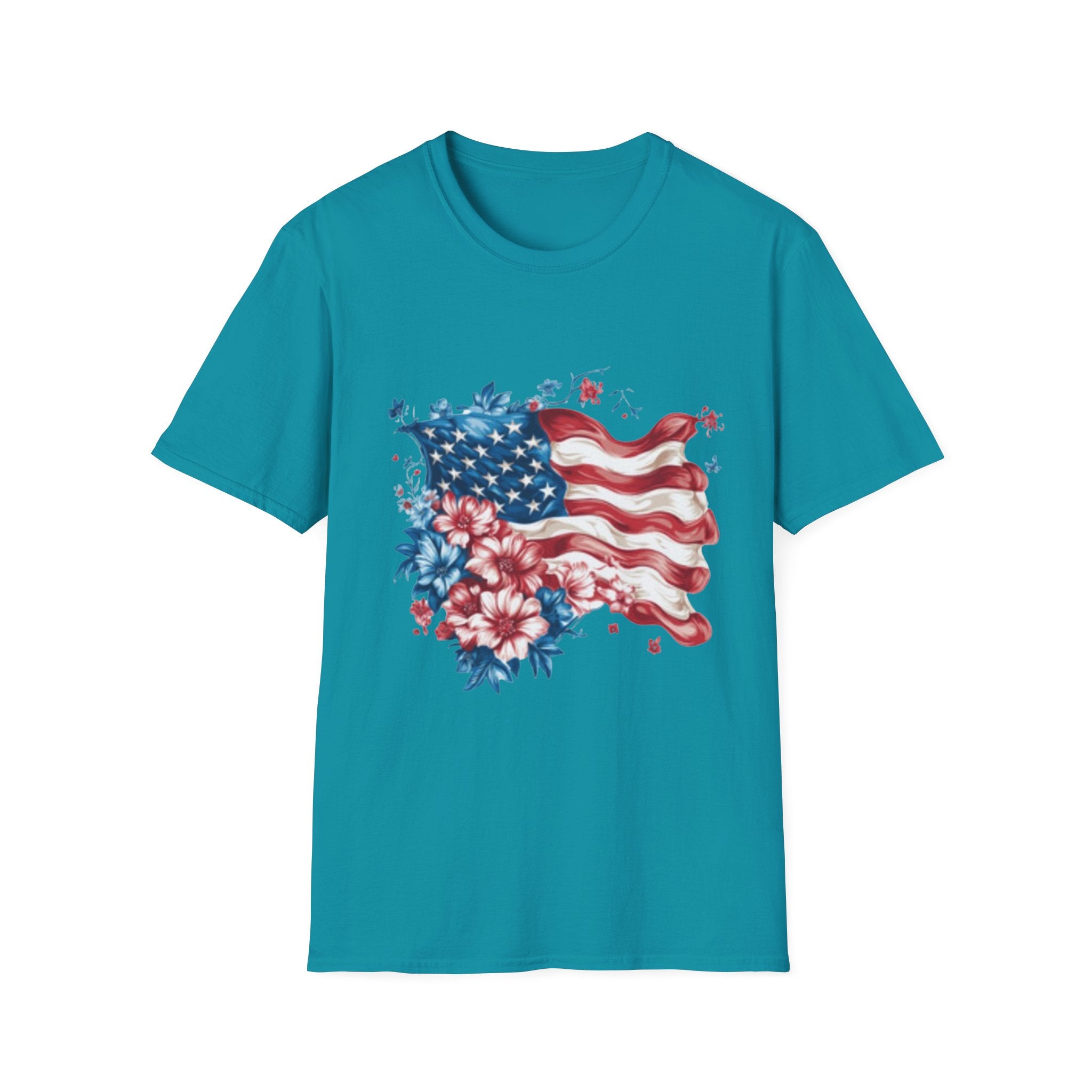 Patriotic USA Flag Unisex Softstyle T-Shirt