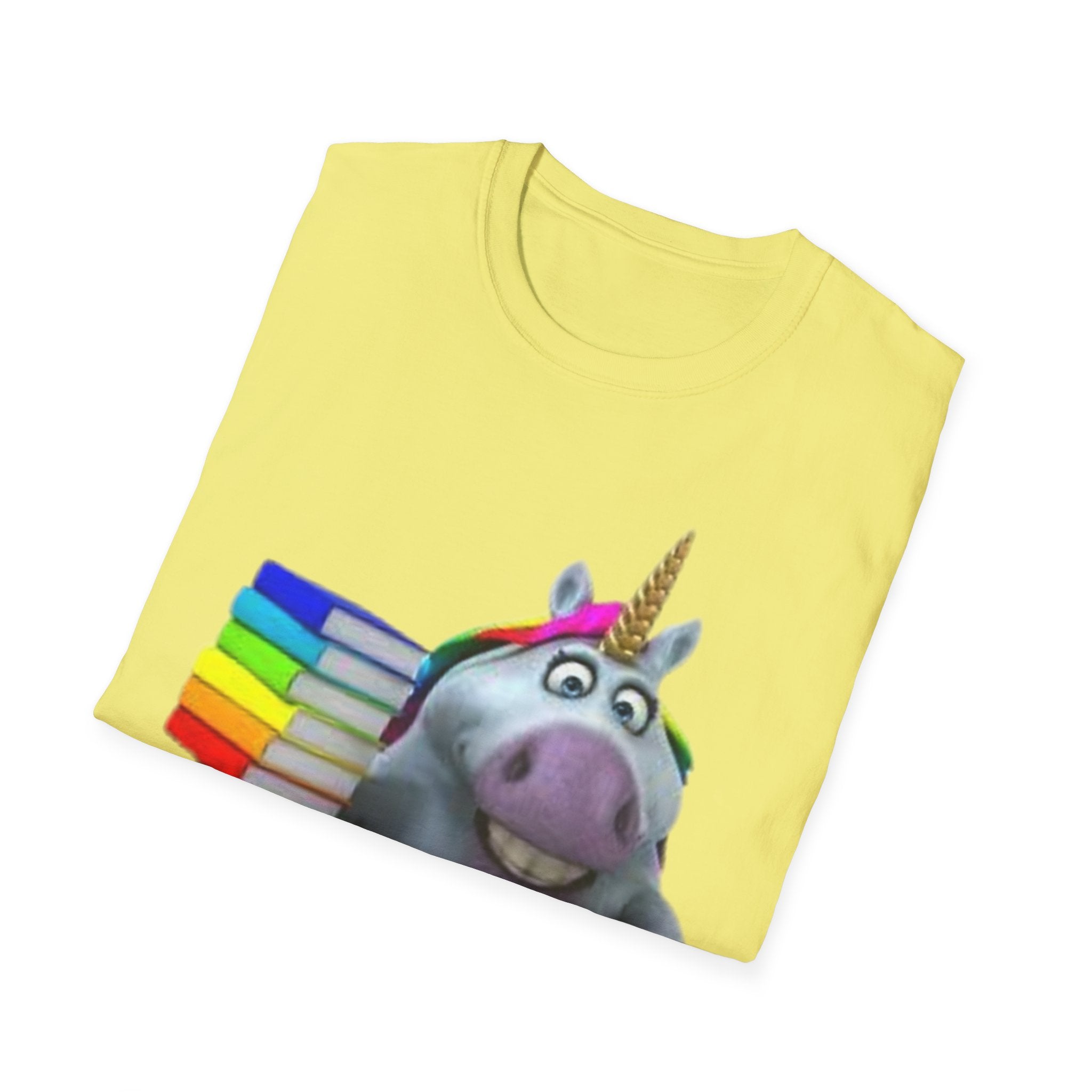 Unlocking Magic, One Book At A Time! Unicorn Unisex Softstyle T-Shirt