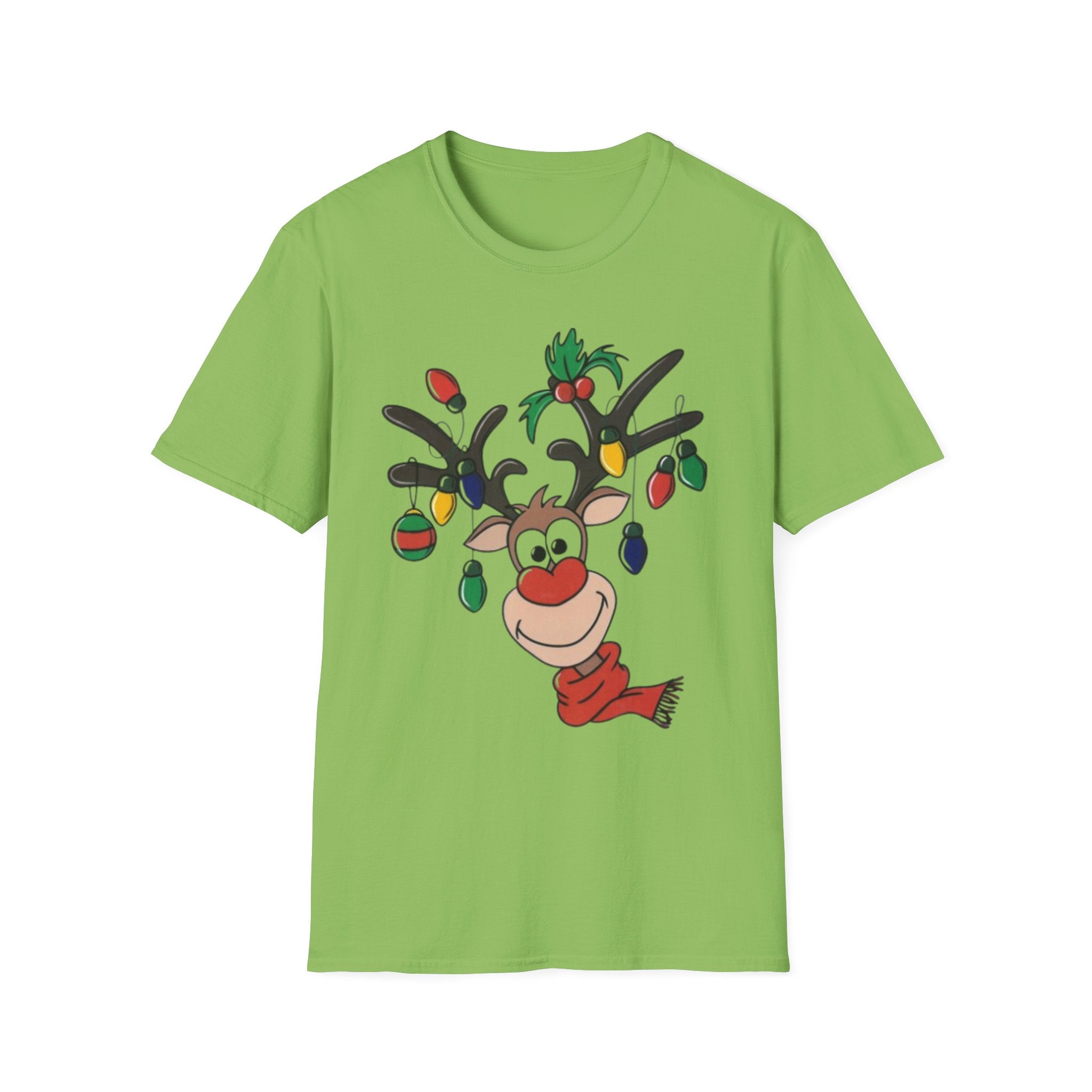 Festive Reindeer Unisex Softstyle T-Shirt