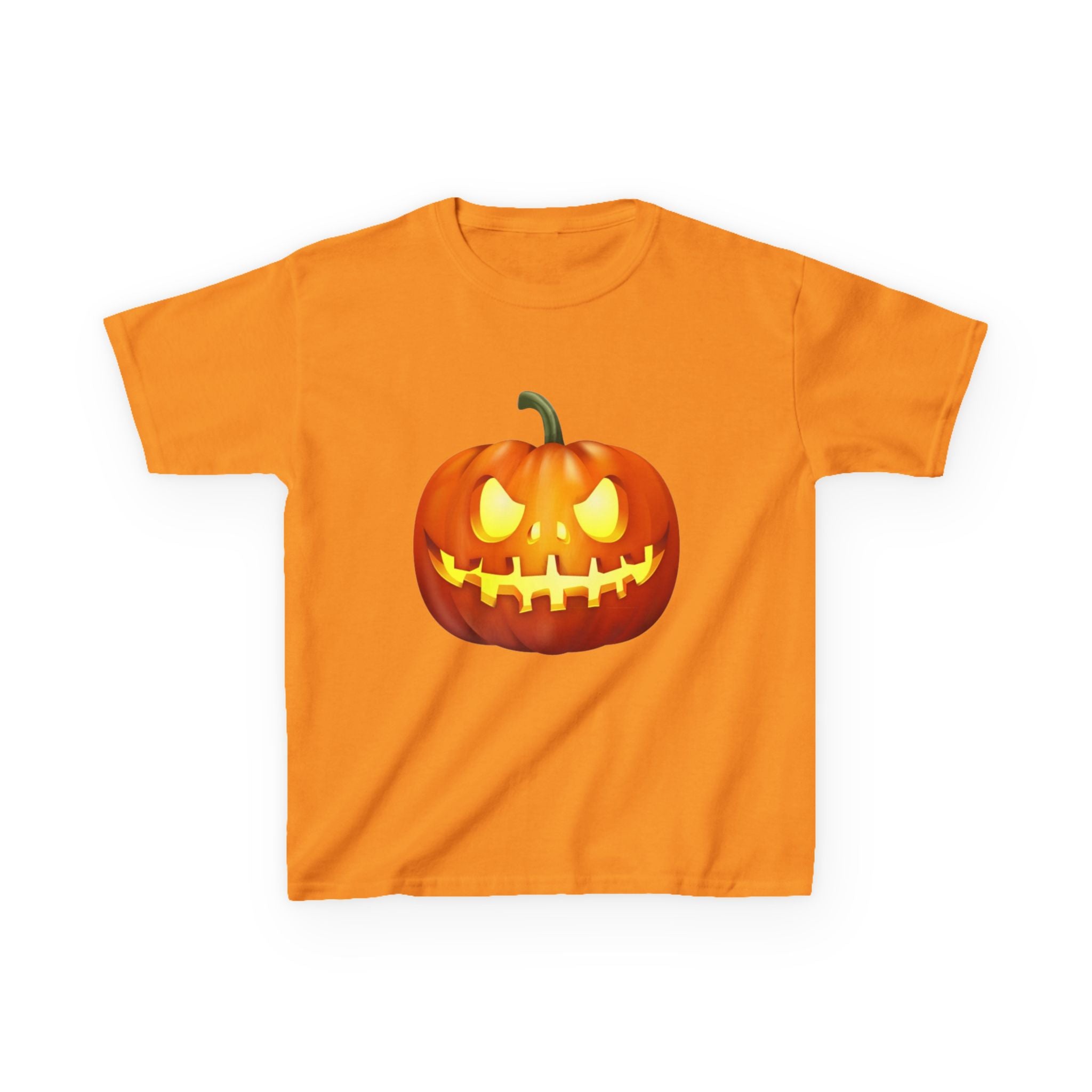 Halloween Pumpkin Kids Heavy Cotton Short Sleeve T-Shirt