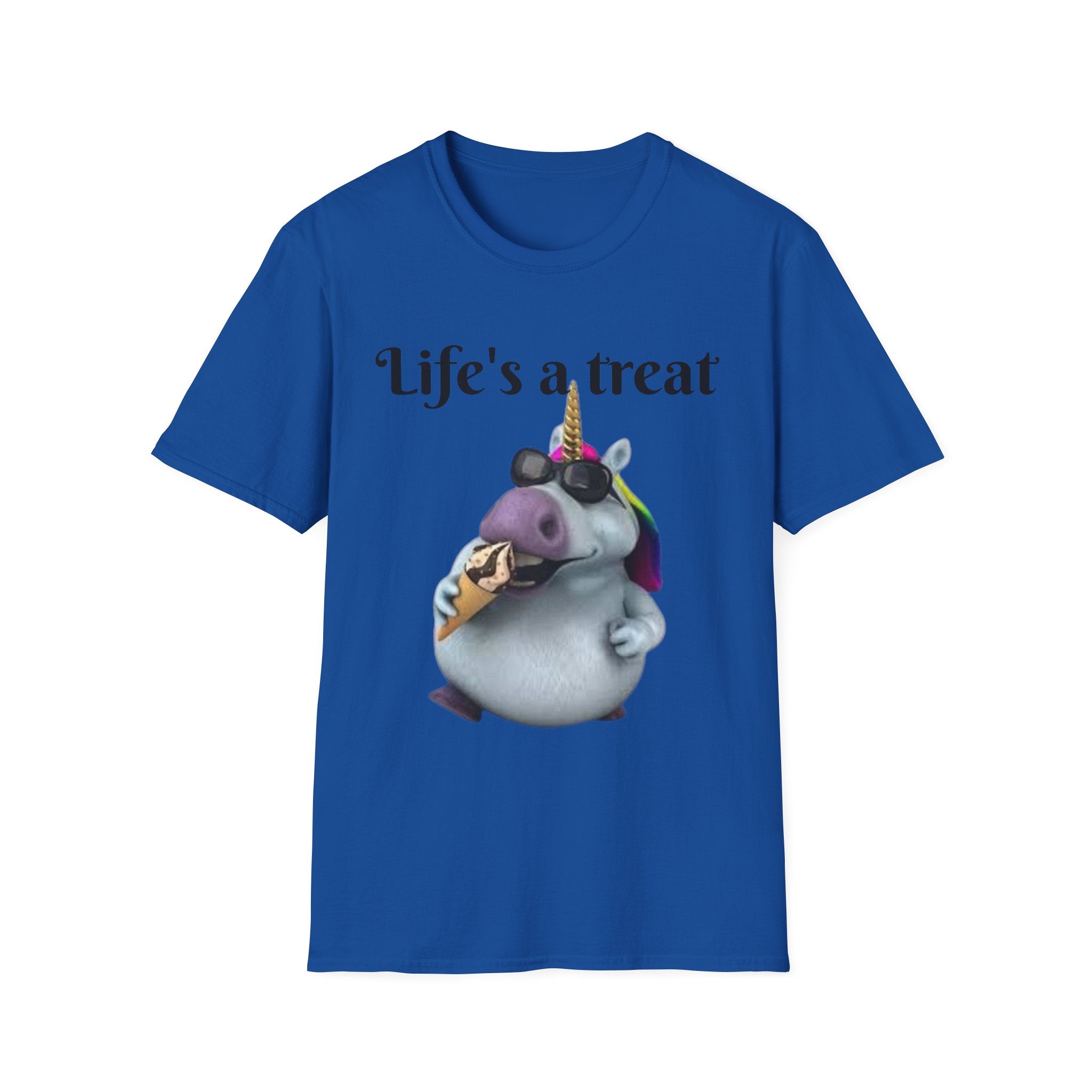 Life's A Treat Unicorn Unisex Softstyle T-Shirt
