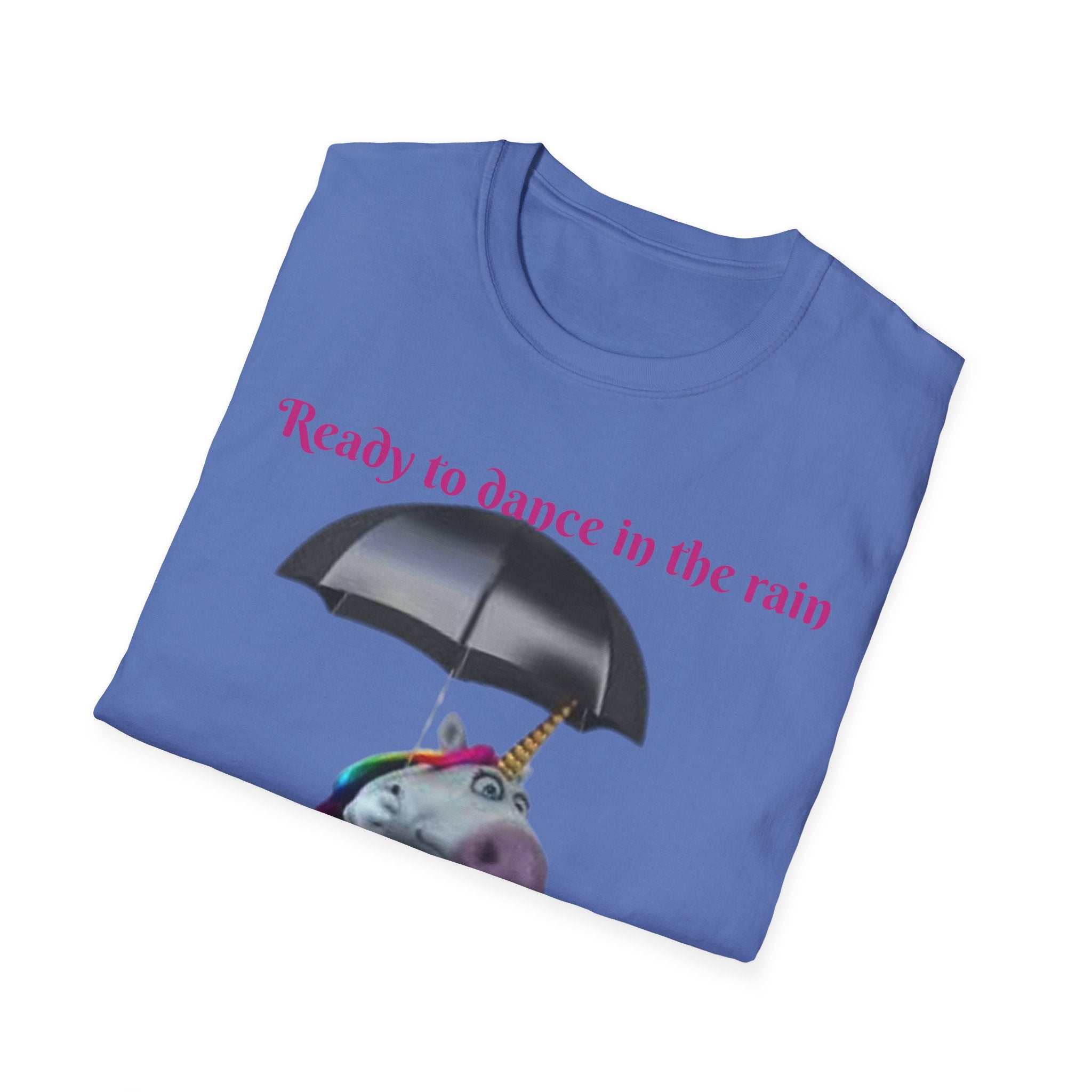 Ready to Dance In The Rain With A Splash Of Style Unicorn Unisex Softstyle T-Shirt