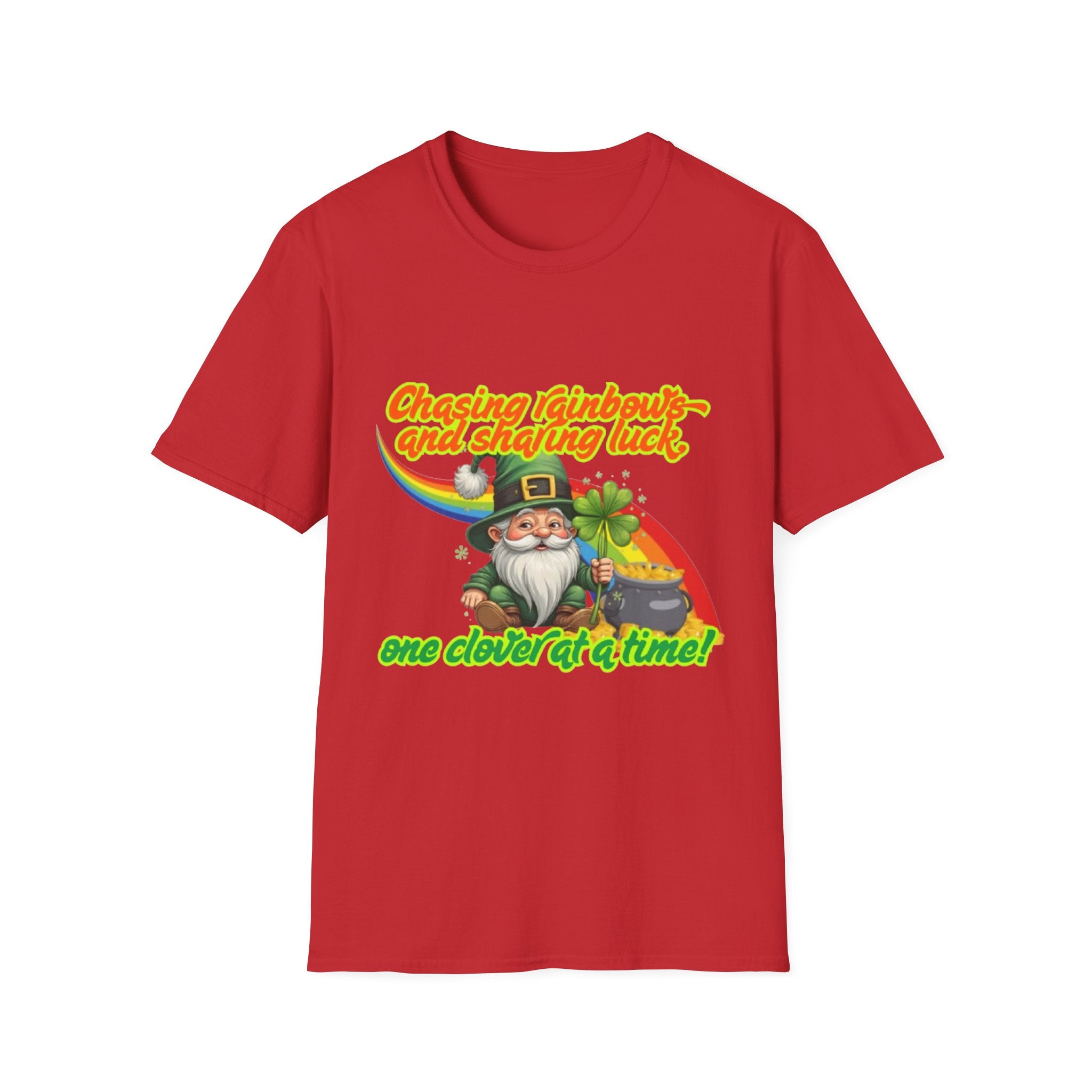 Chasing Rainbows And Sharing Luck, One Clover At A Time! Unisex Softstyle T-Shirt