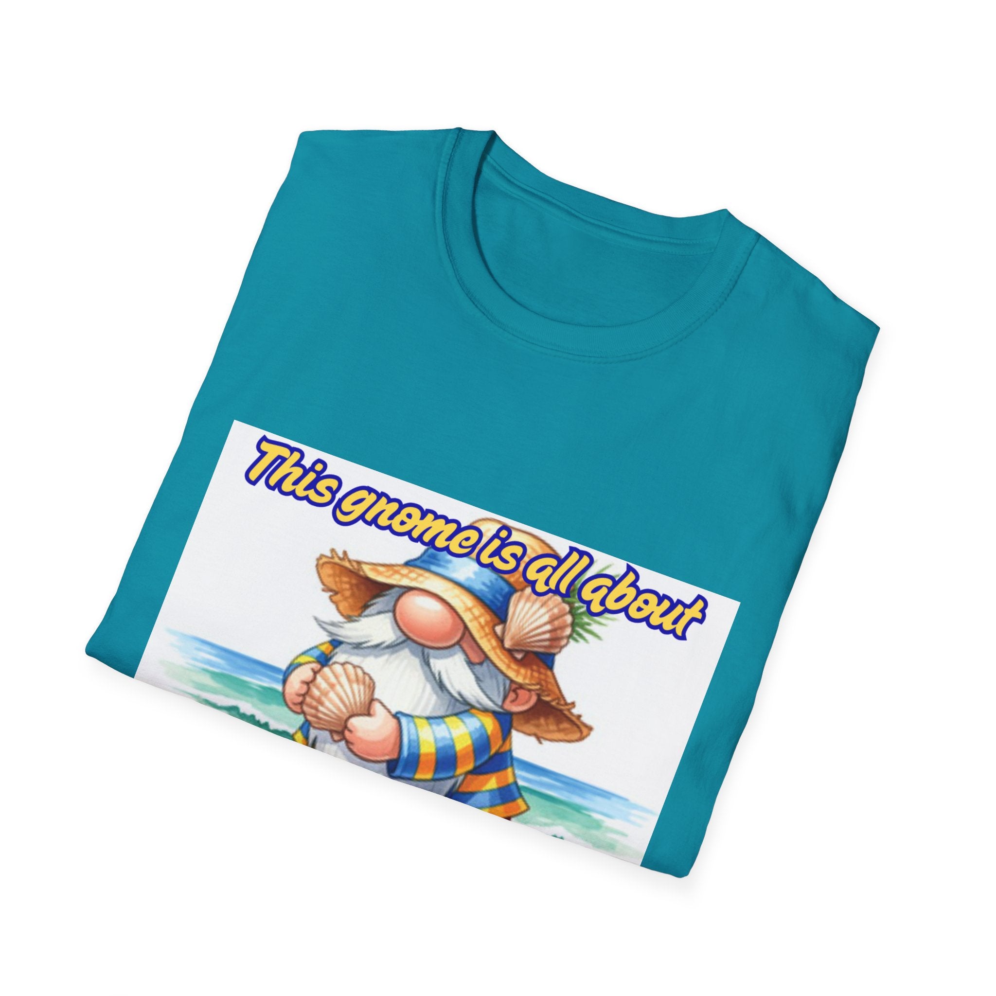 This Gnome Is All About Beach Life! Unisex Softstyle T-Shirt