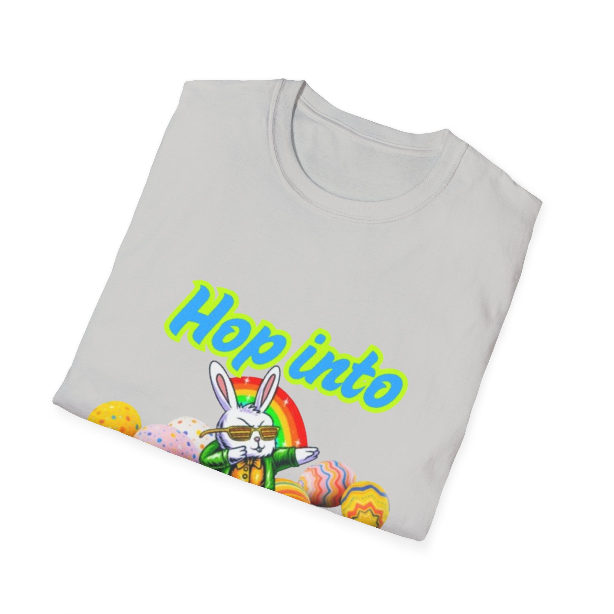 Hop Into Groovy Vibes Bunny Unisex Softstyle T-Shirt