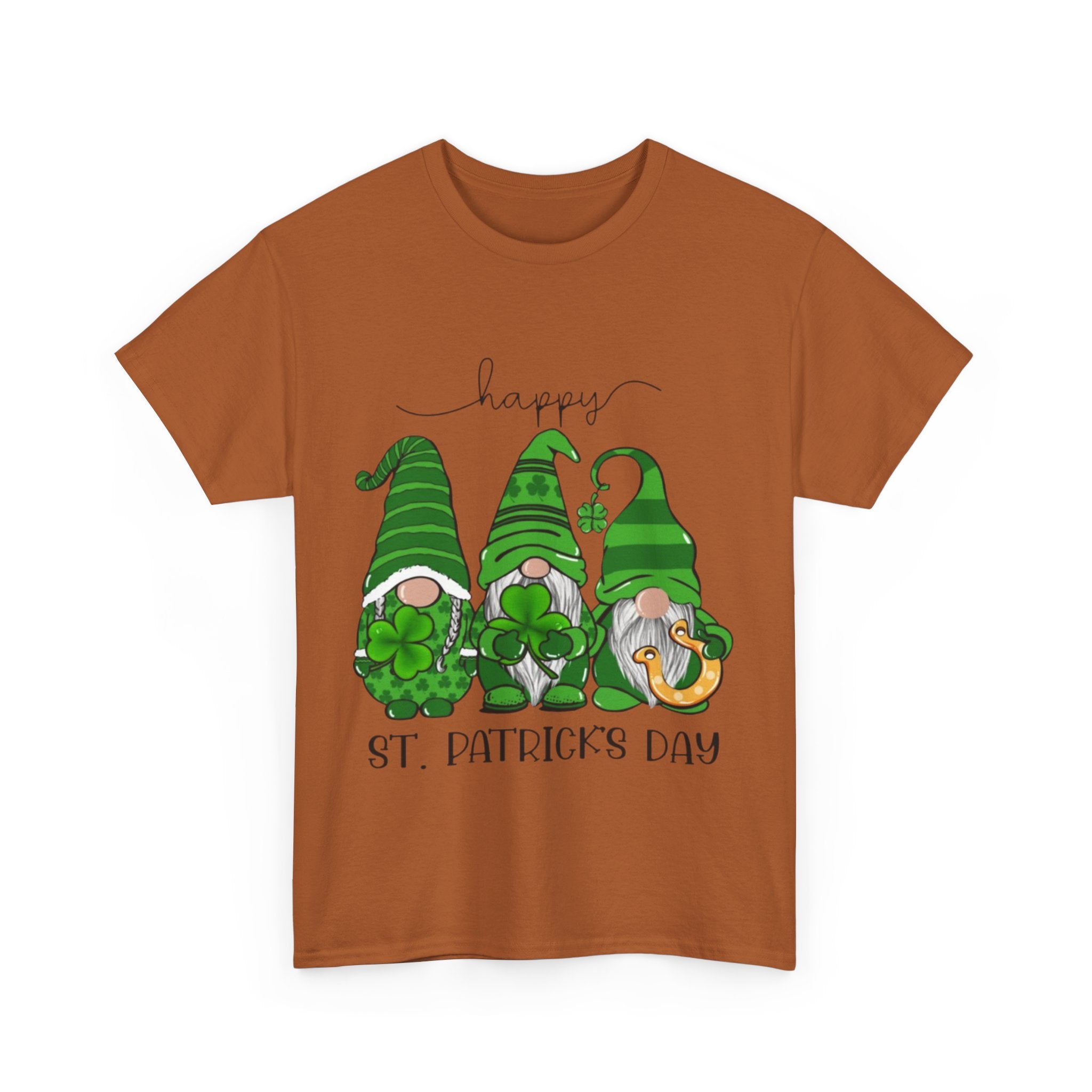 Happy St. Patrick’s Day Gnome Unisex Heavy Cotton T-Shirt