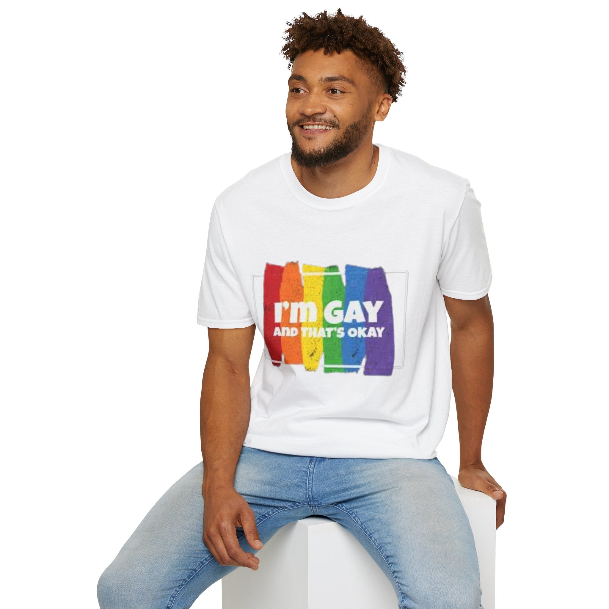I'm GAY And That's Okay Unisex Softstyle T-Shirt