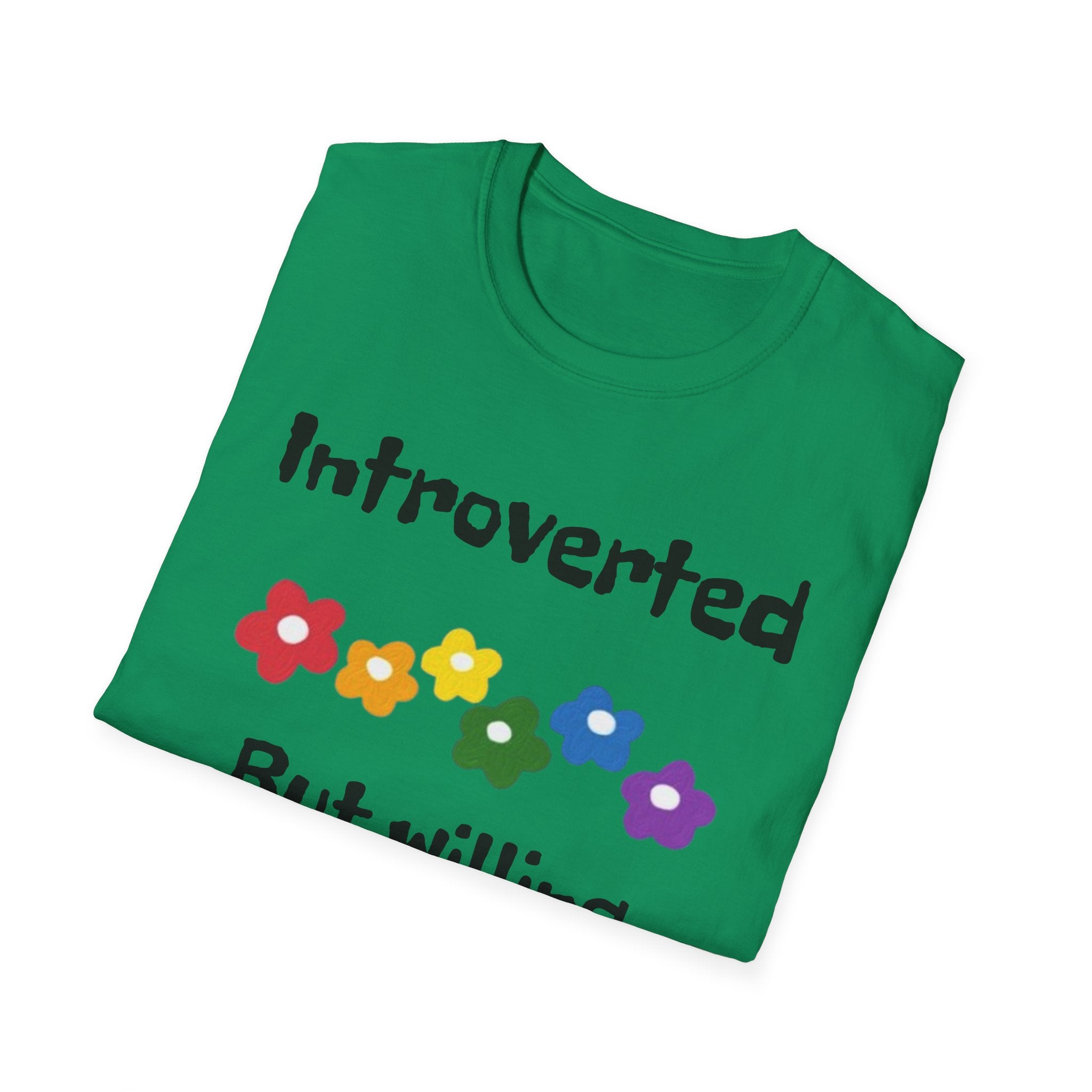 Introverted But Willing To Discuss Plants Unisex Softstyle T-Shirt