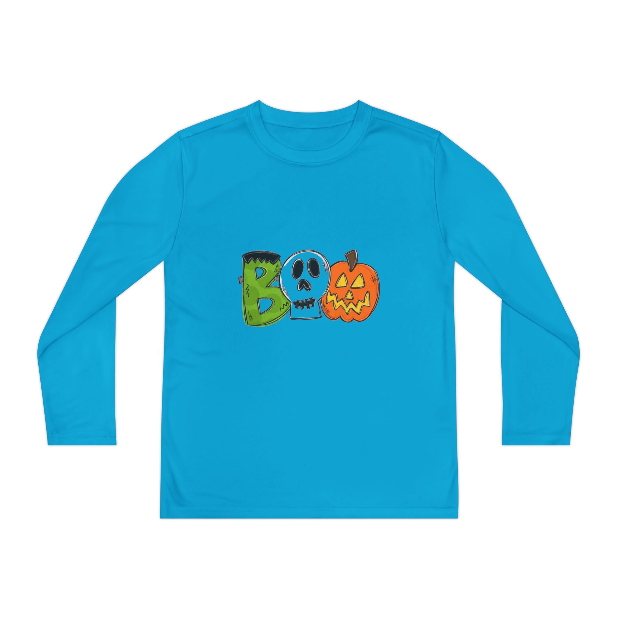 Youth Halloween Boo Long Sleeve Competitor T-Shirt
