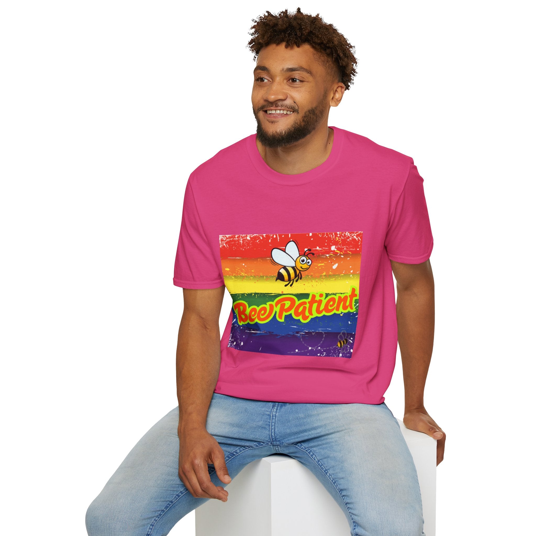 Bee Patient Rainbow Unisex Softstyle T-Shirt
