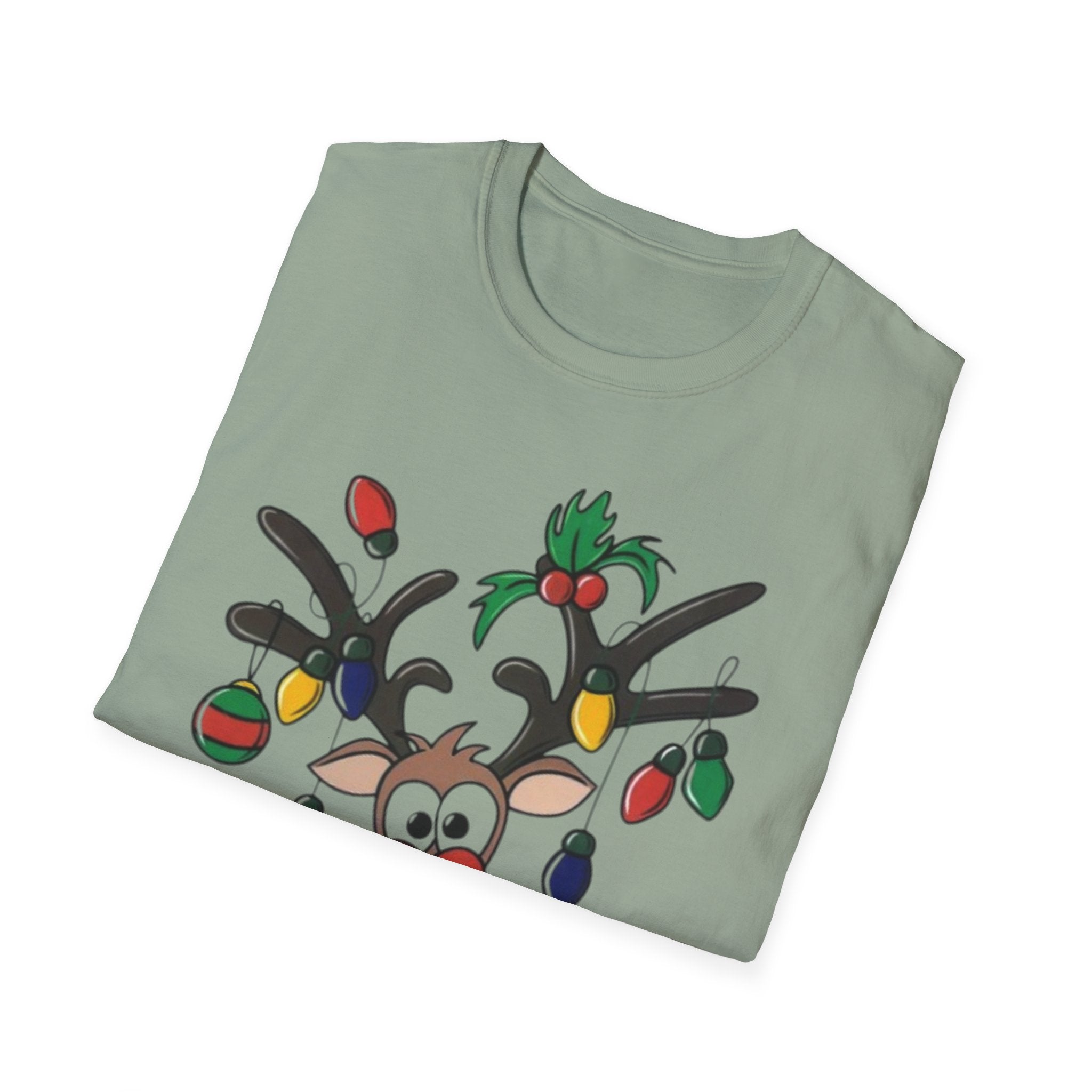 Festive Reindeer Unisex Softstyle T-Shirt