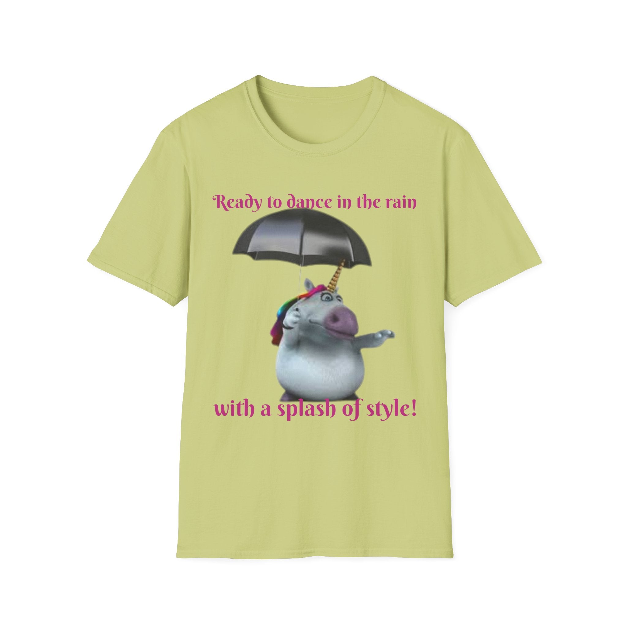 Ready to Dance In The Rain With A Splash Of Style Unicorn Unisex Softstyle T-Shirt