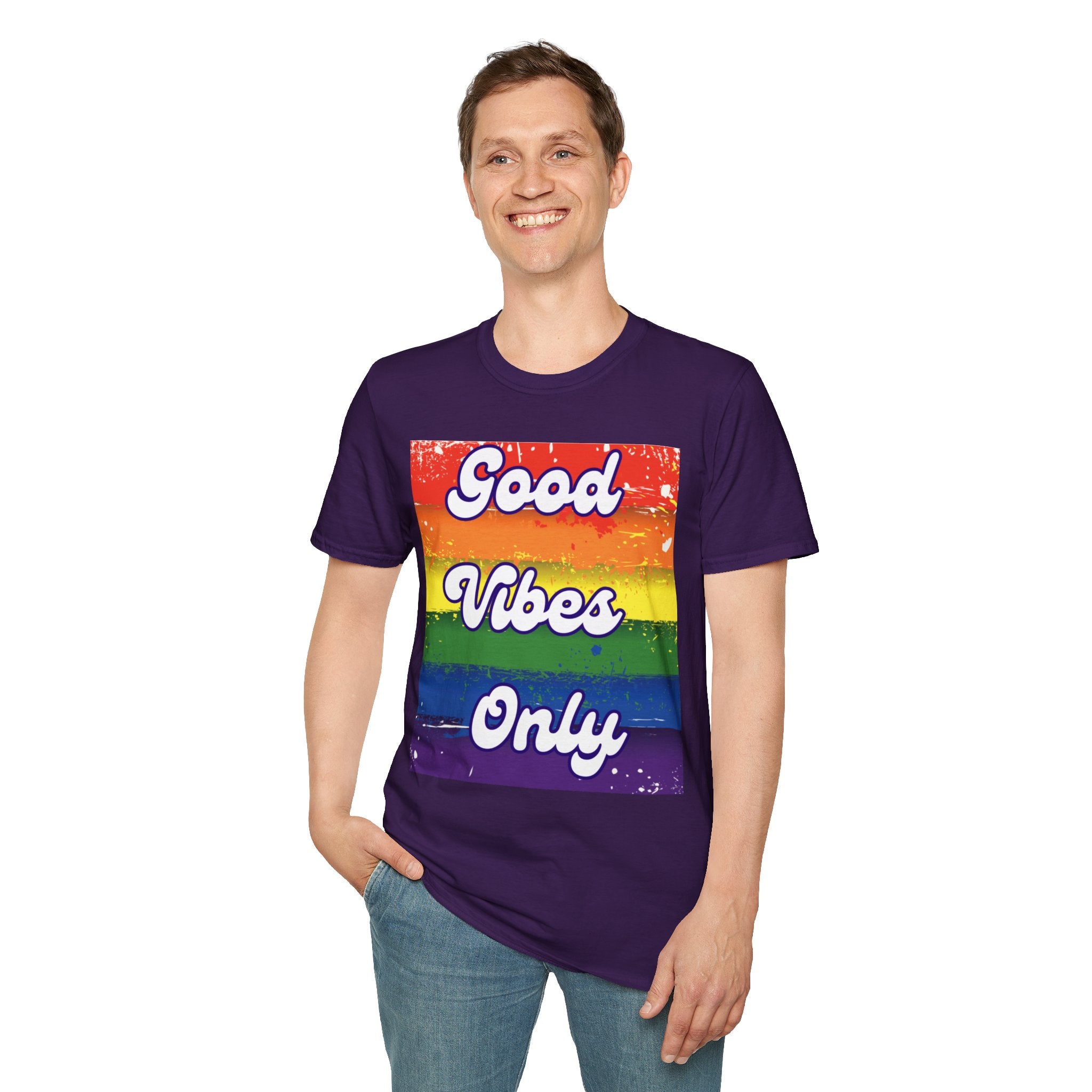 Good Vibes Only White Unisex Softstyle T-Shirt