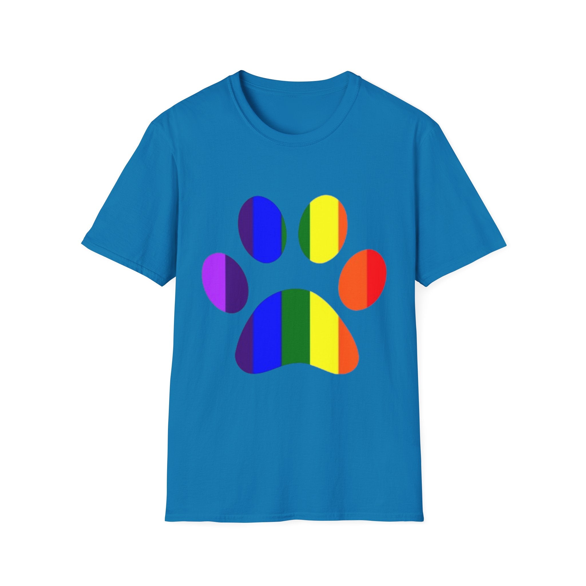 Pride Paw Print Unisex Softstyle T-Shirt
