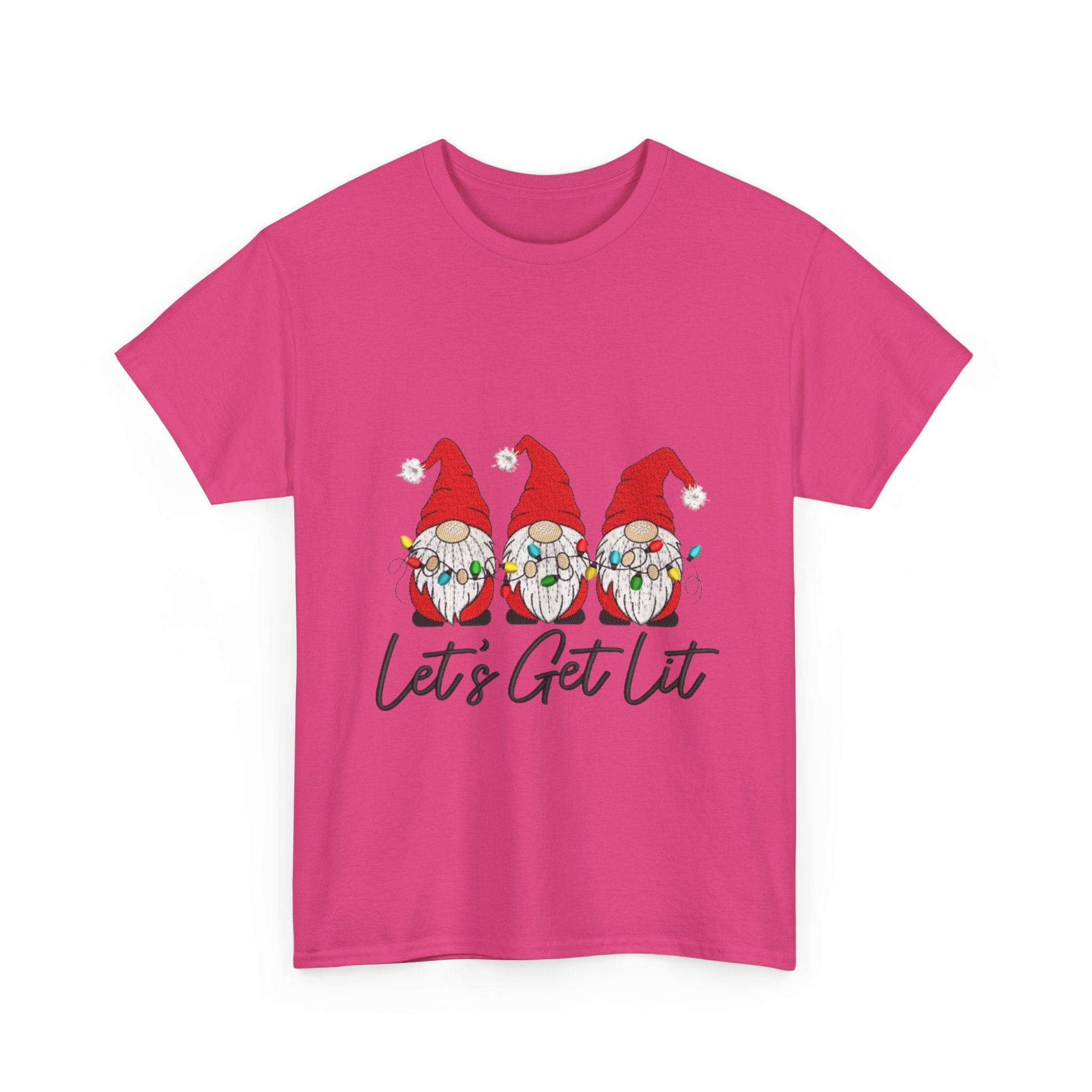 Let's Get Lit Gnome Unisex Heavy Cotton T-Shirt