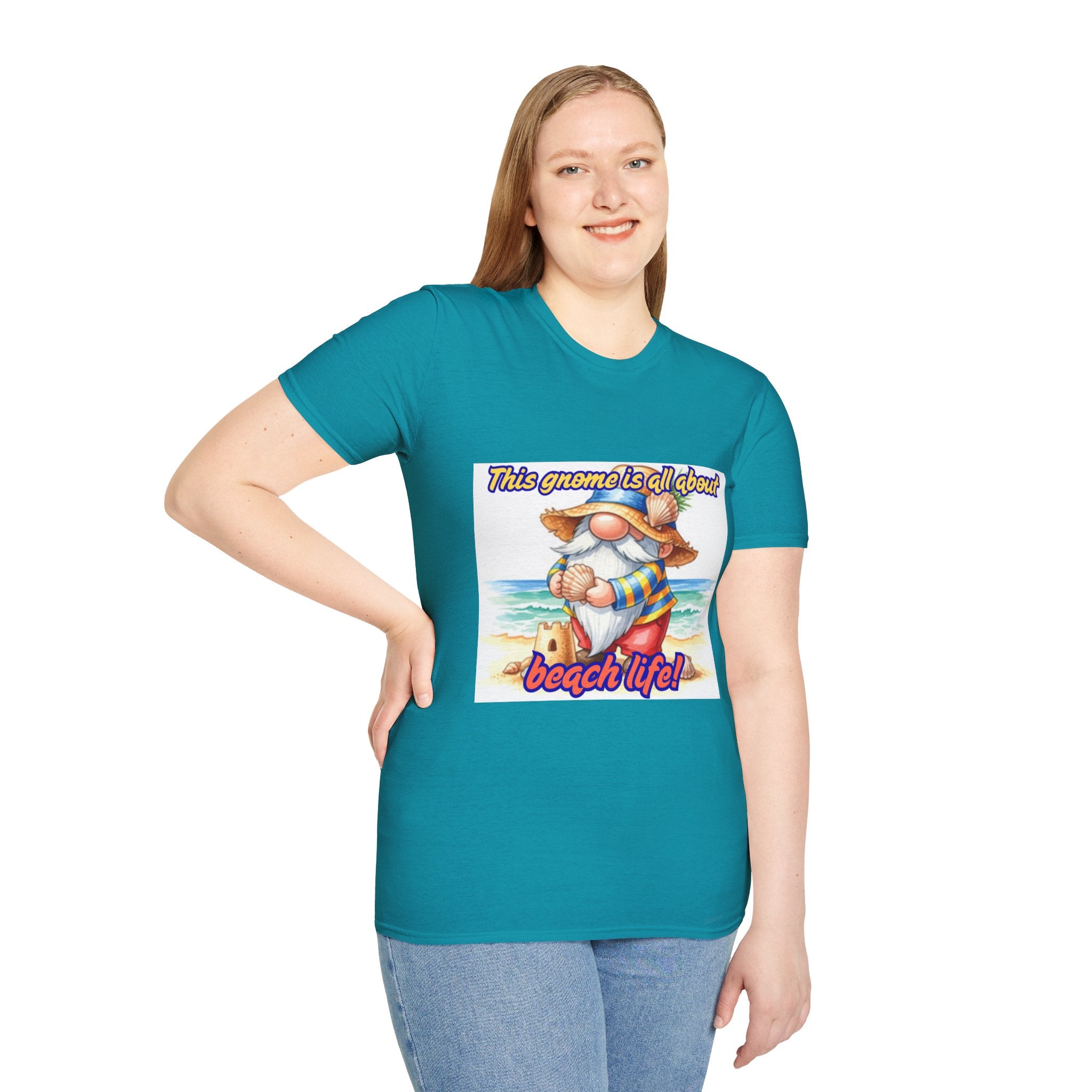 This Gnome Is All About Beach Life! Unisex Softstyle T-Shirt