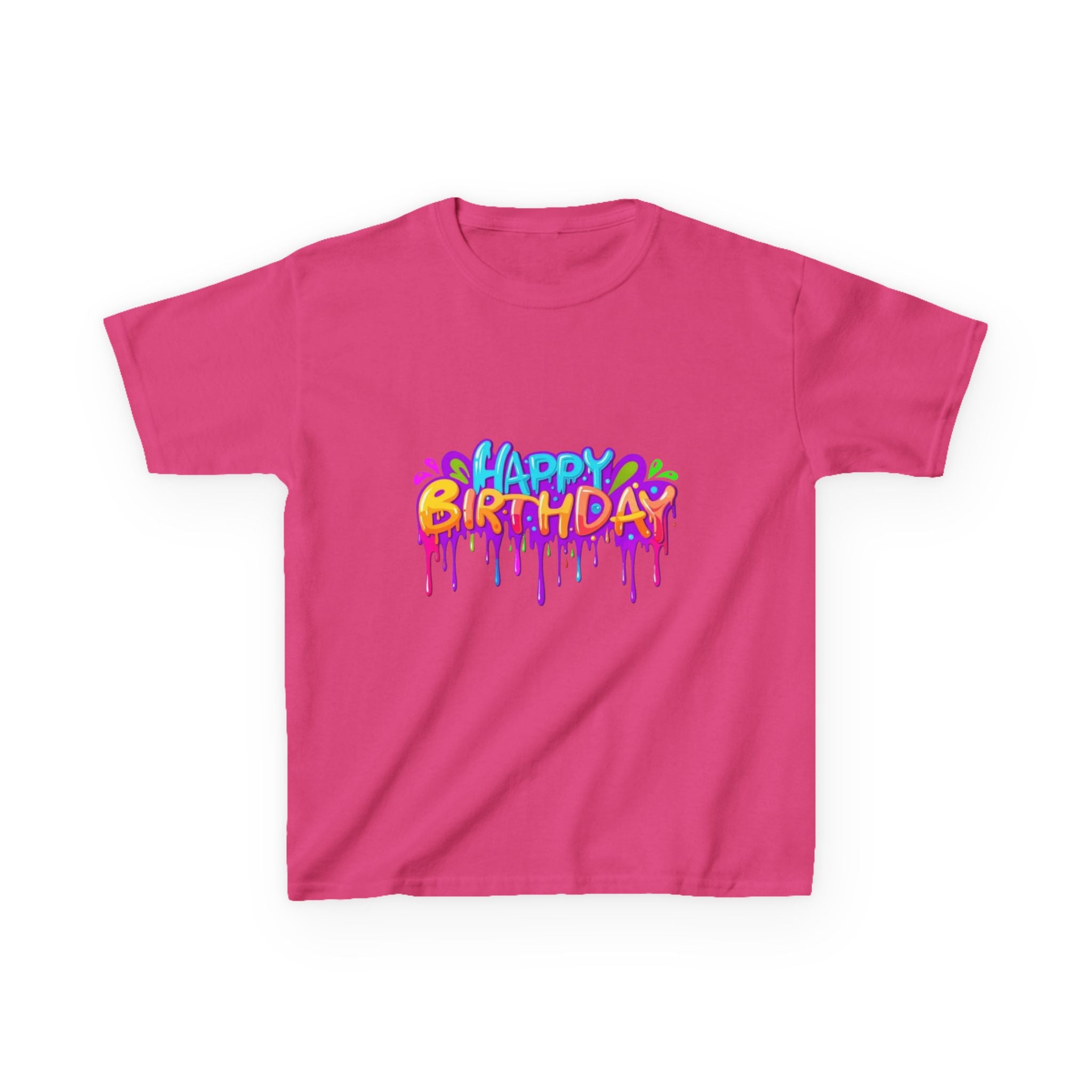 Happy Birthday Kids Heavy Cotton™ Short Sleeve T-Shirt Personalize It!