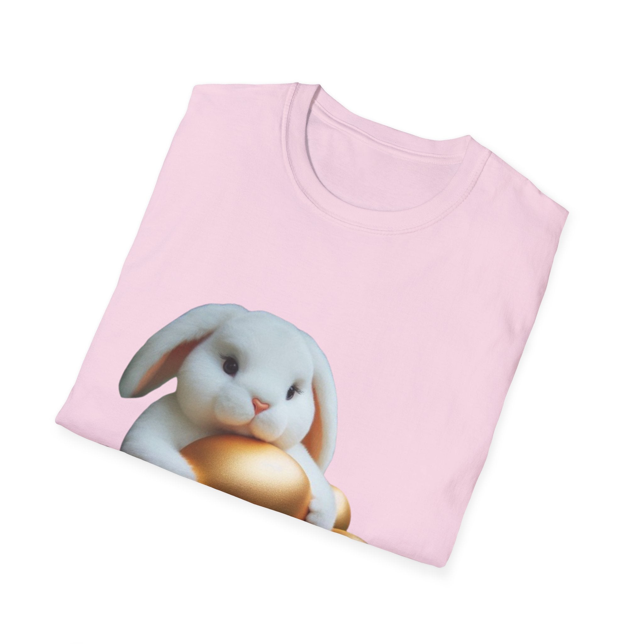 Easter Bunny And His Golden Eggs Unisex Softstyle T-Shirt