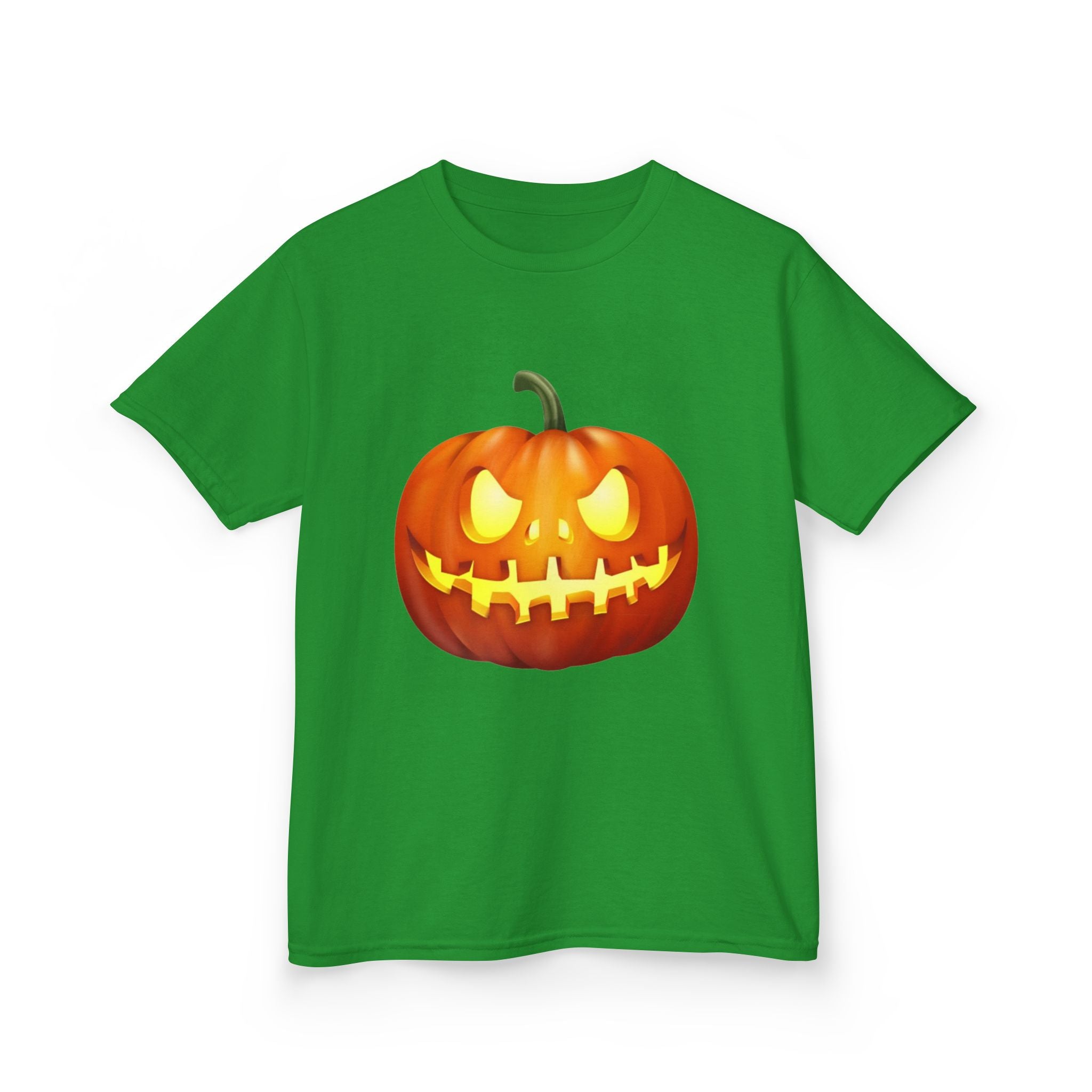 Halloween Pumpkin Kids Heavy Cotton Short Sleeve T-Shirt