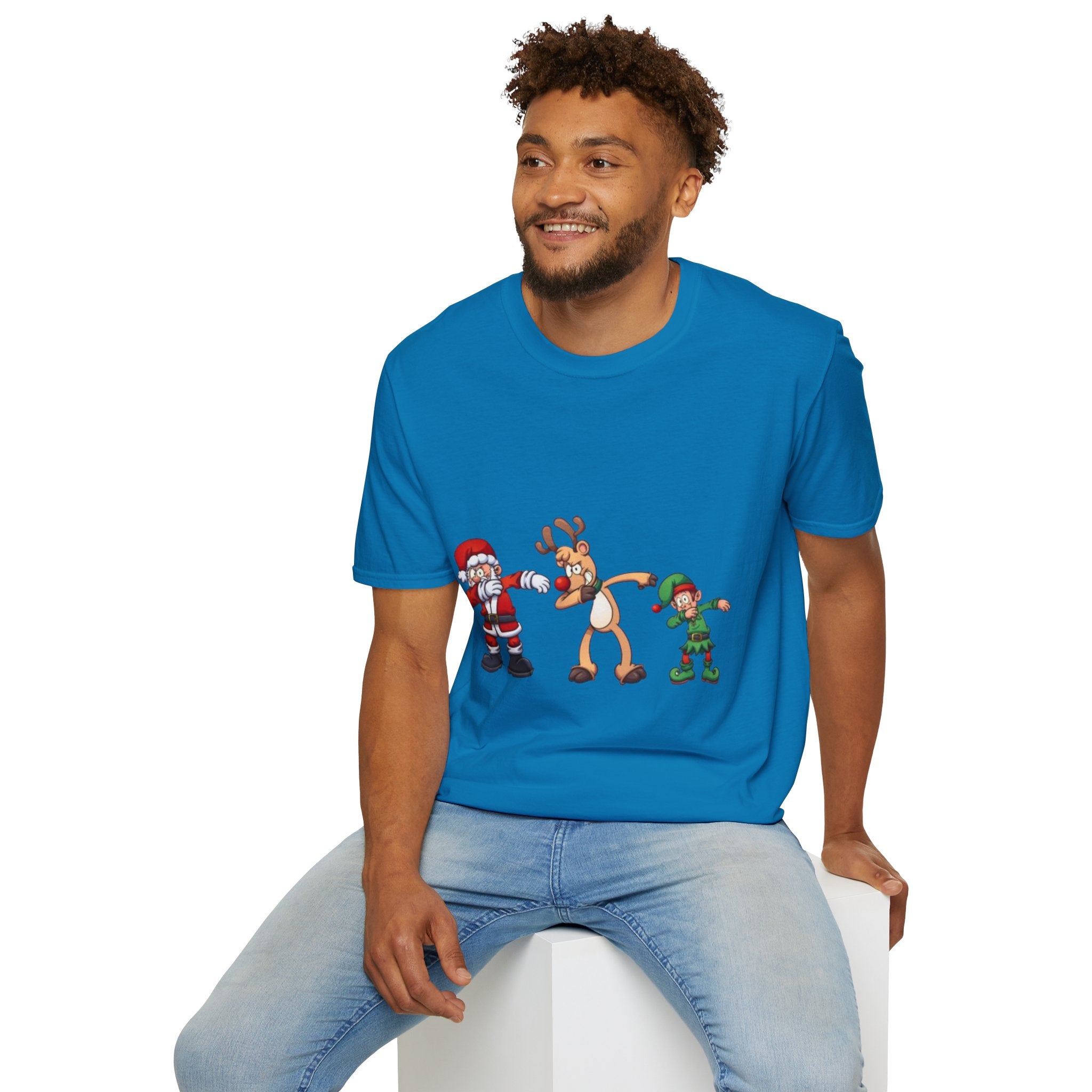 Dabbing Christmas Unisex Softstyle T-Shirt