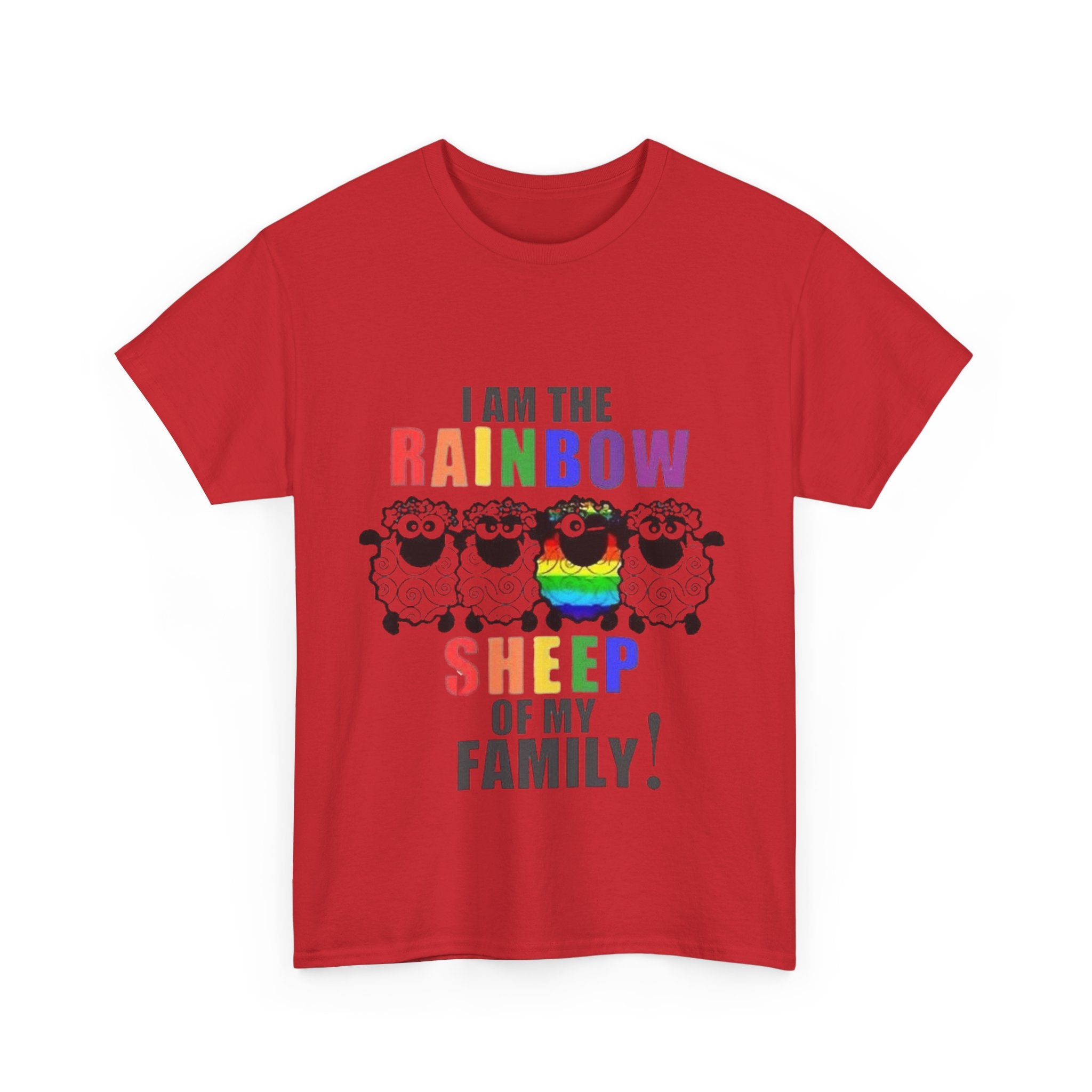 I Am The Rainbow Sheep Of My Family Unisex Heavy Cotton T-Shirt