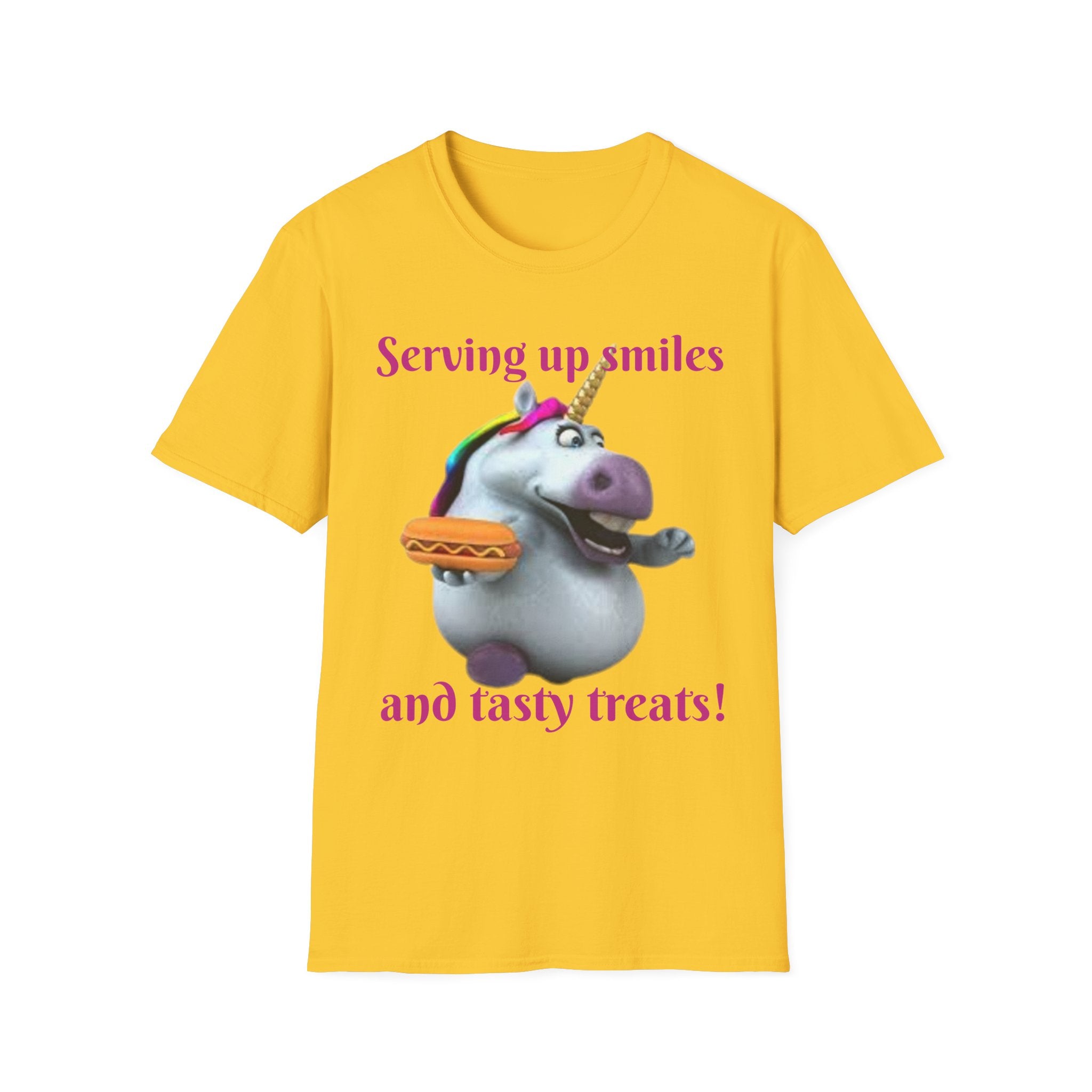 Serving Up Smiles And Tasty Treats Unicorn Unisex Softstyle T-Shirt