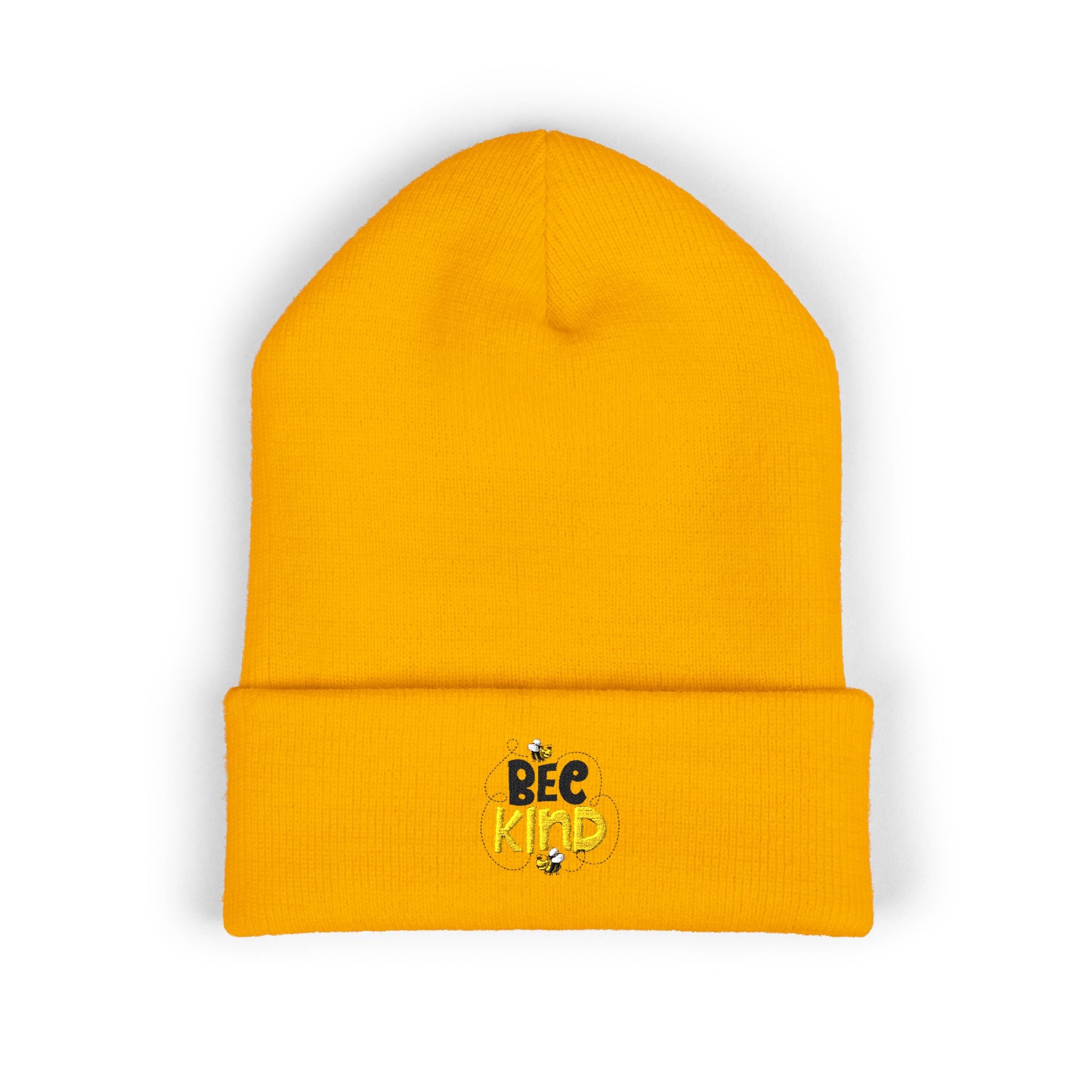 Bee Kind Embroidered Cuffed Beanie